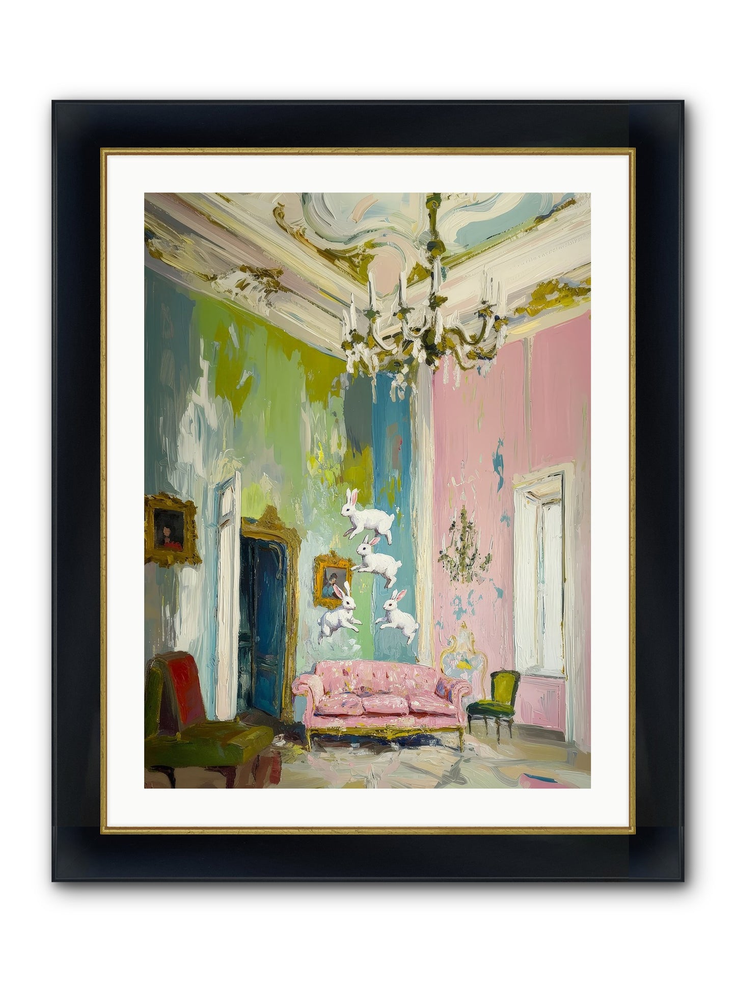 Jubilation No. 10 Framed Print - Wide Black w/Gold 24x32