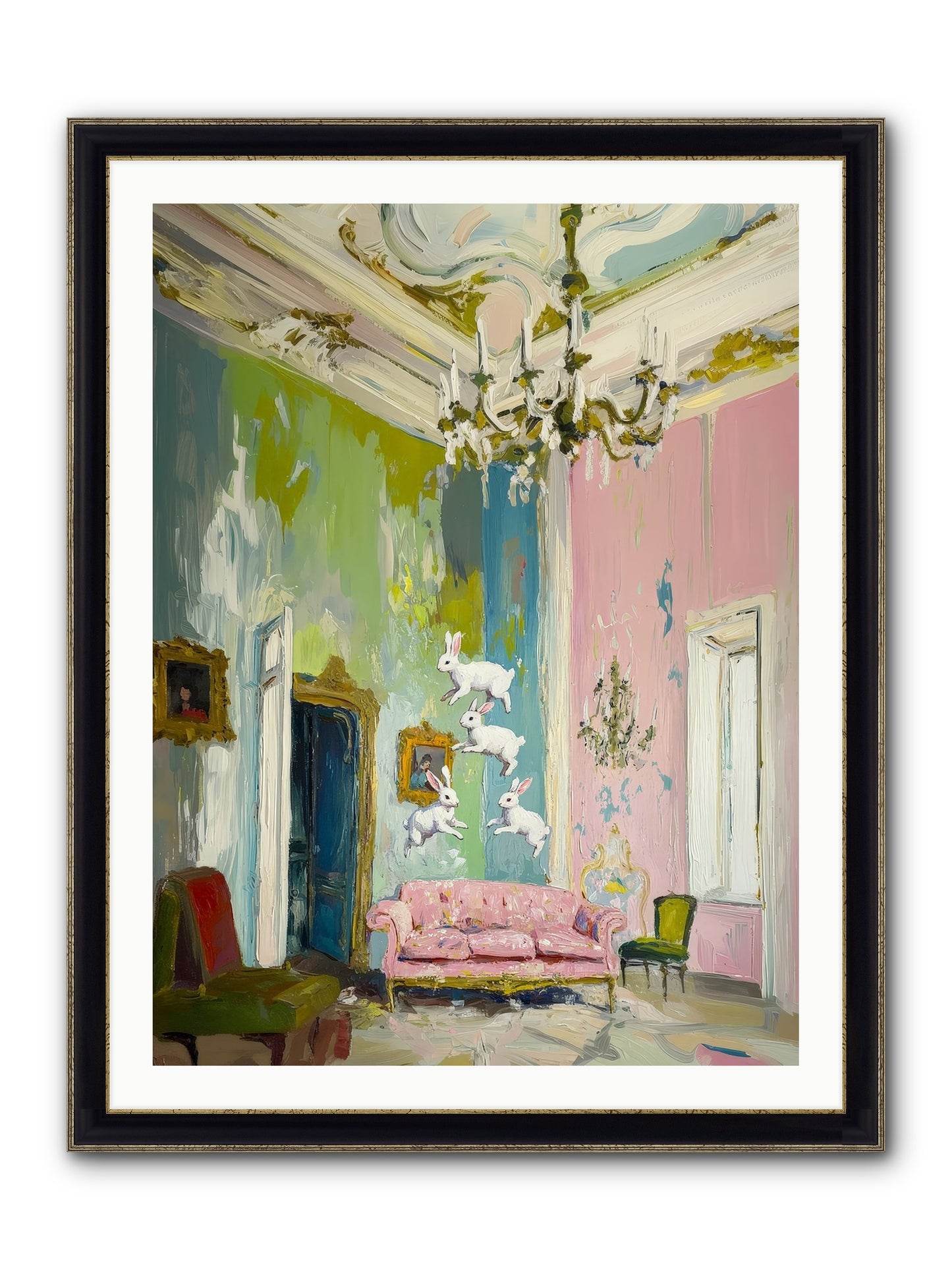 Jubilation No. 10 Framed Print - Black & Gold 30x40