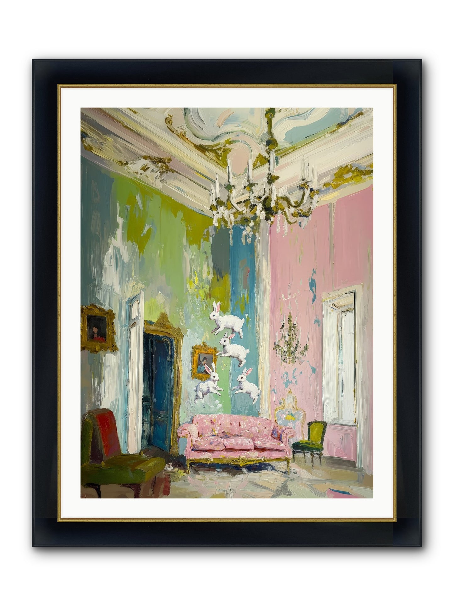 Jubilation No. 10 Framed Print - Wide Black w/Gold 30x40