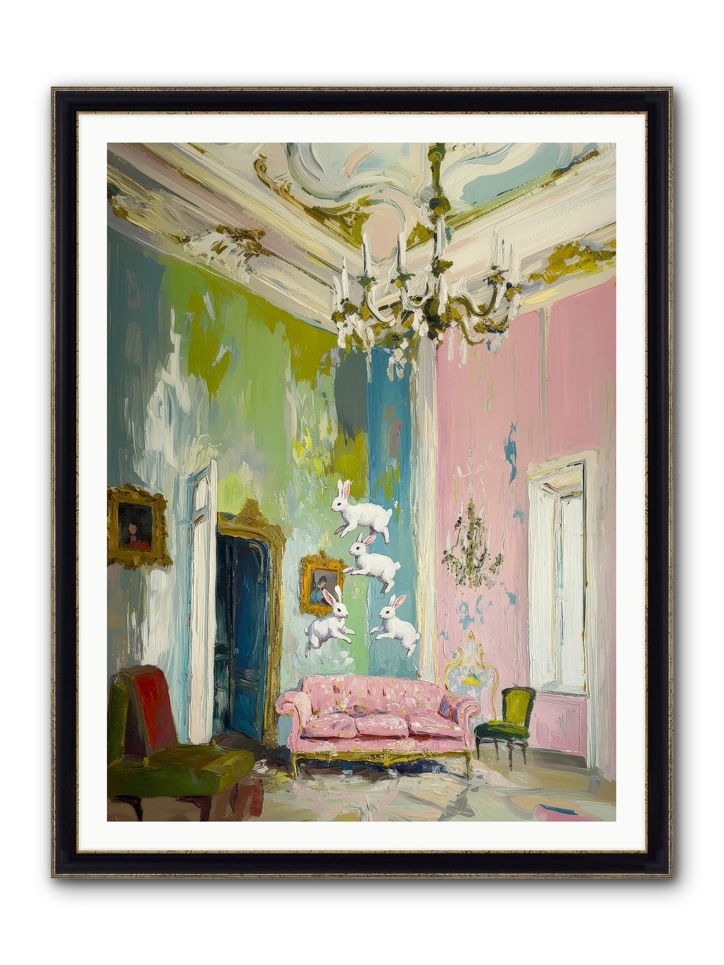 Jubilation No. 10 Framed Print - Black & Gold 36x48
