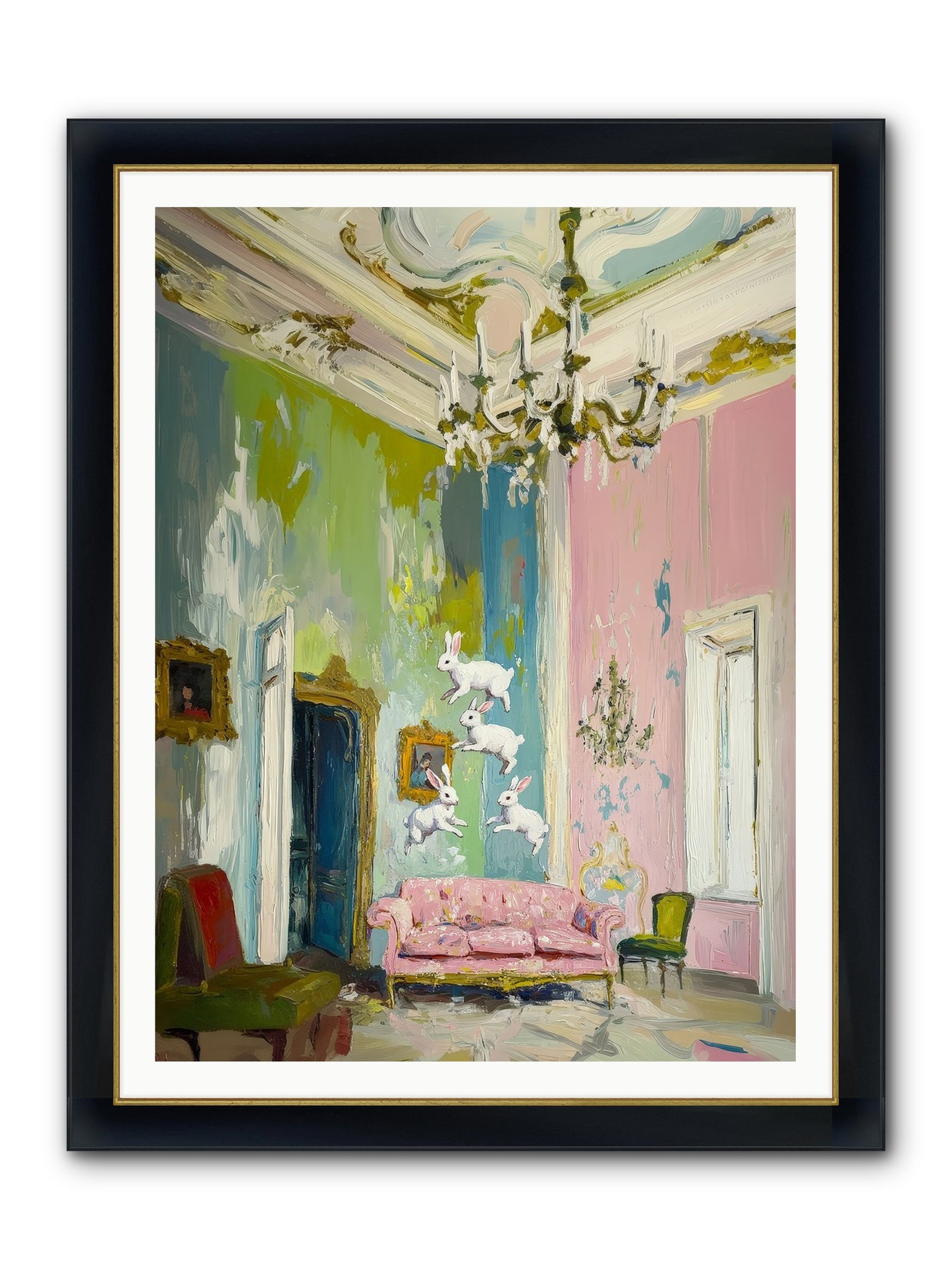 Jubilation No. 10 Framed Print - Wide Black w/Gold 36x48