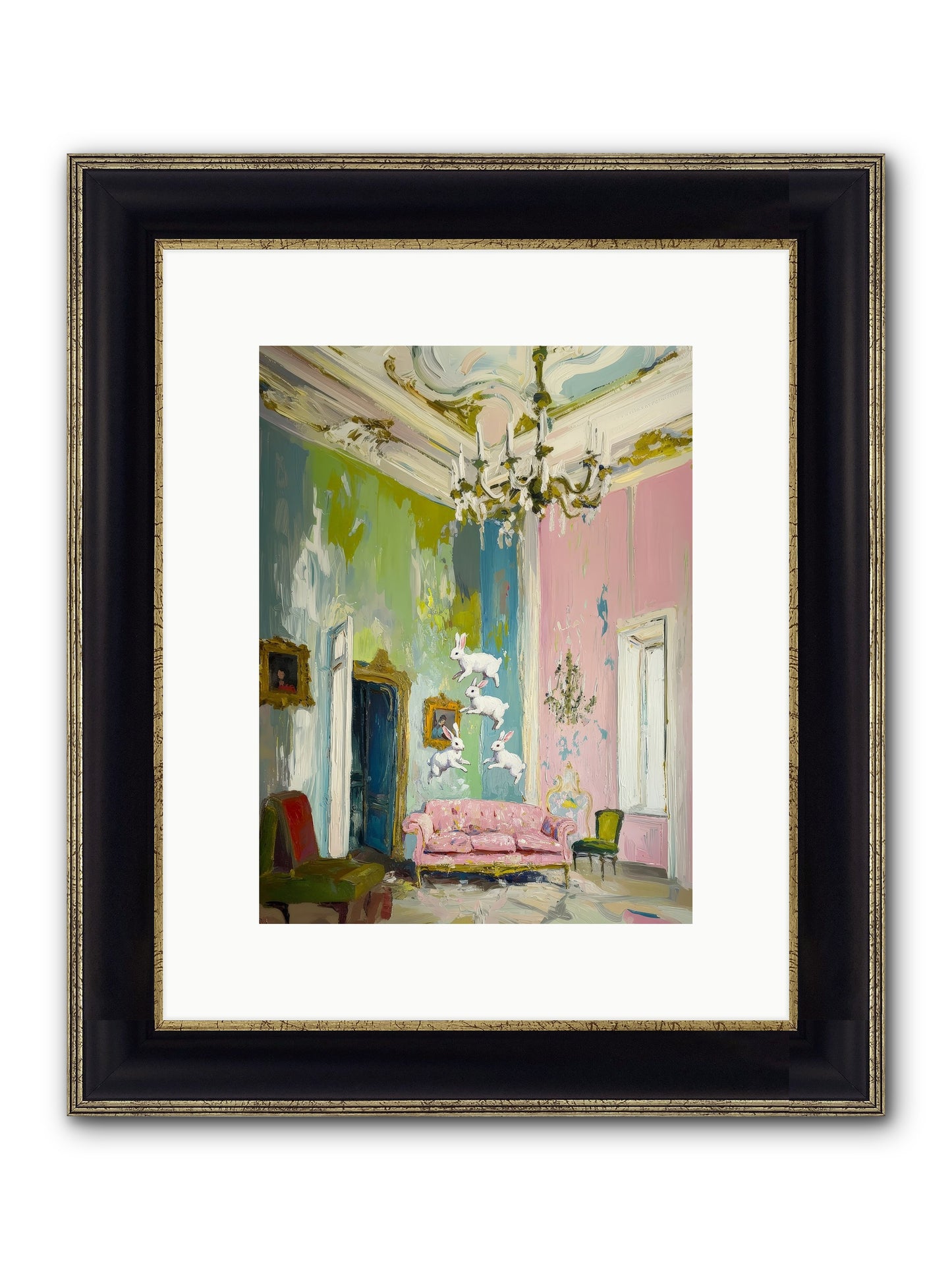 Jubilation No. 10 Framed Print - Black & Gold 9x12