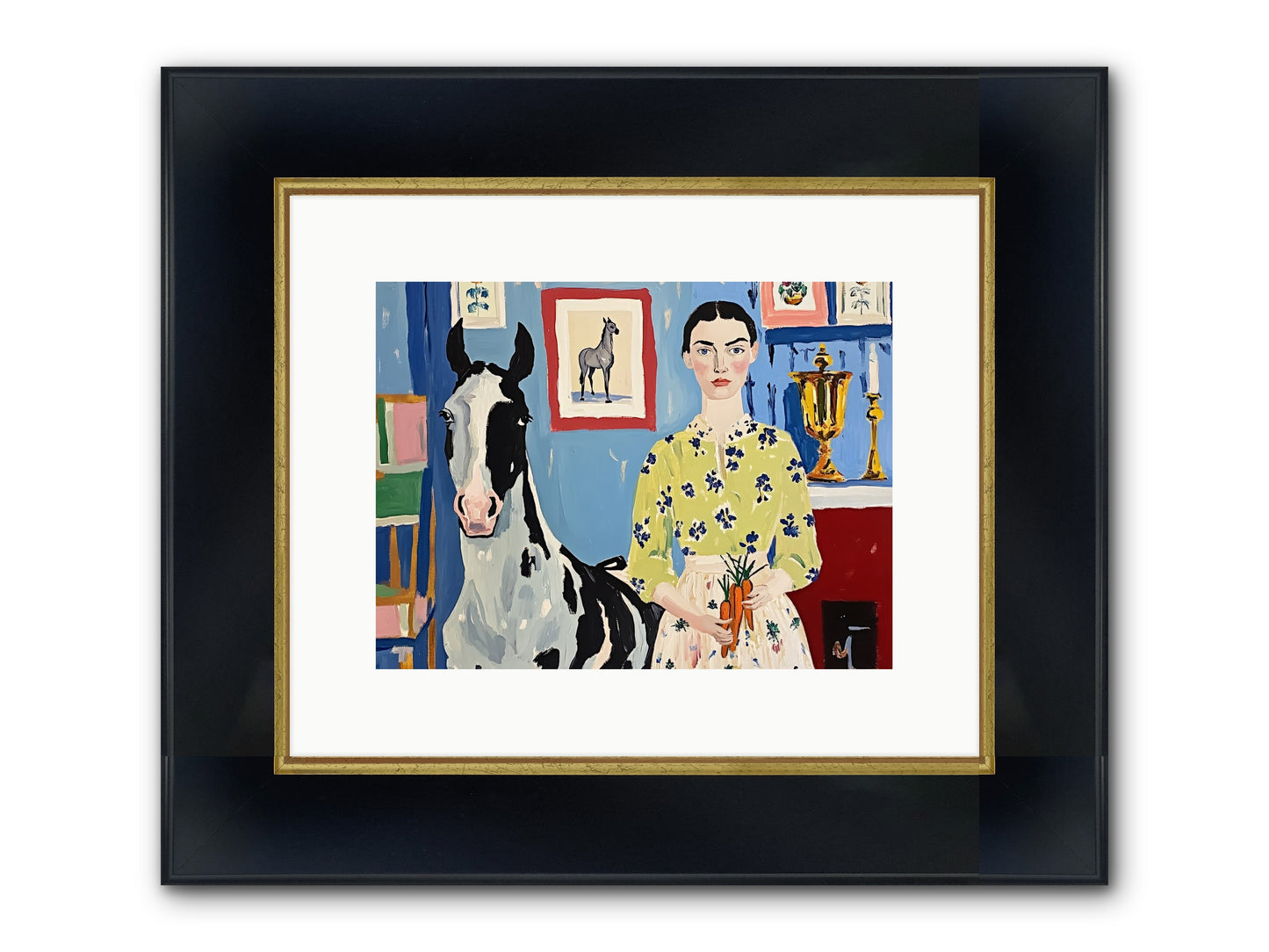 July Flowers Framed Print - Wide Black w/Gold 12x9