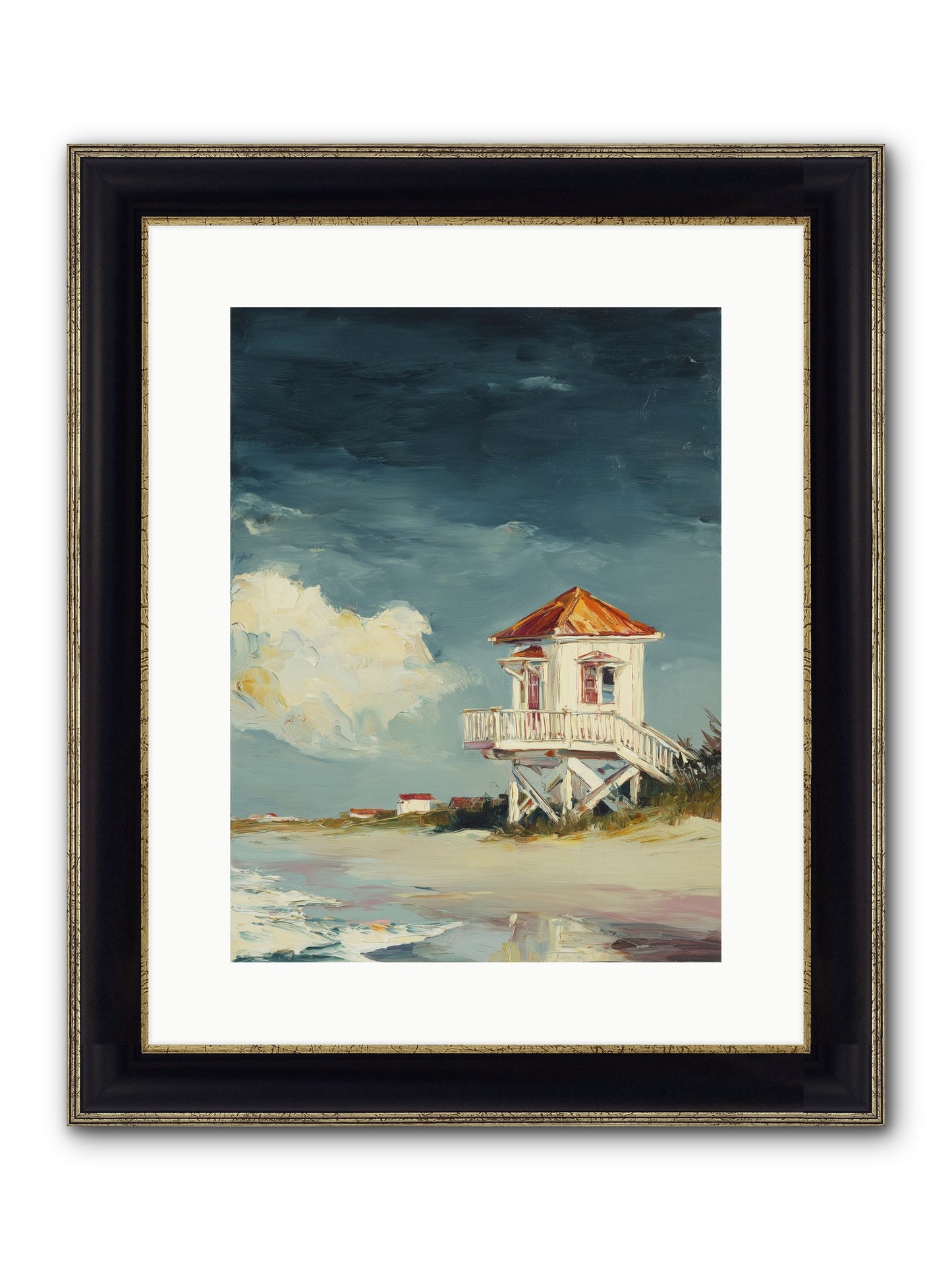 July's Perfect Moment Framed Print - Black & Gold 12x16