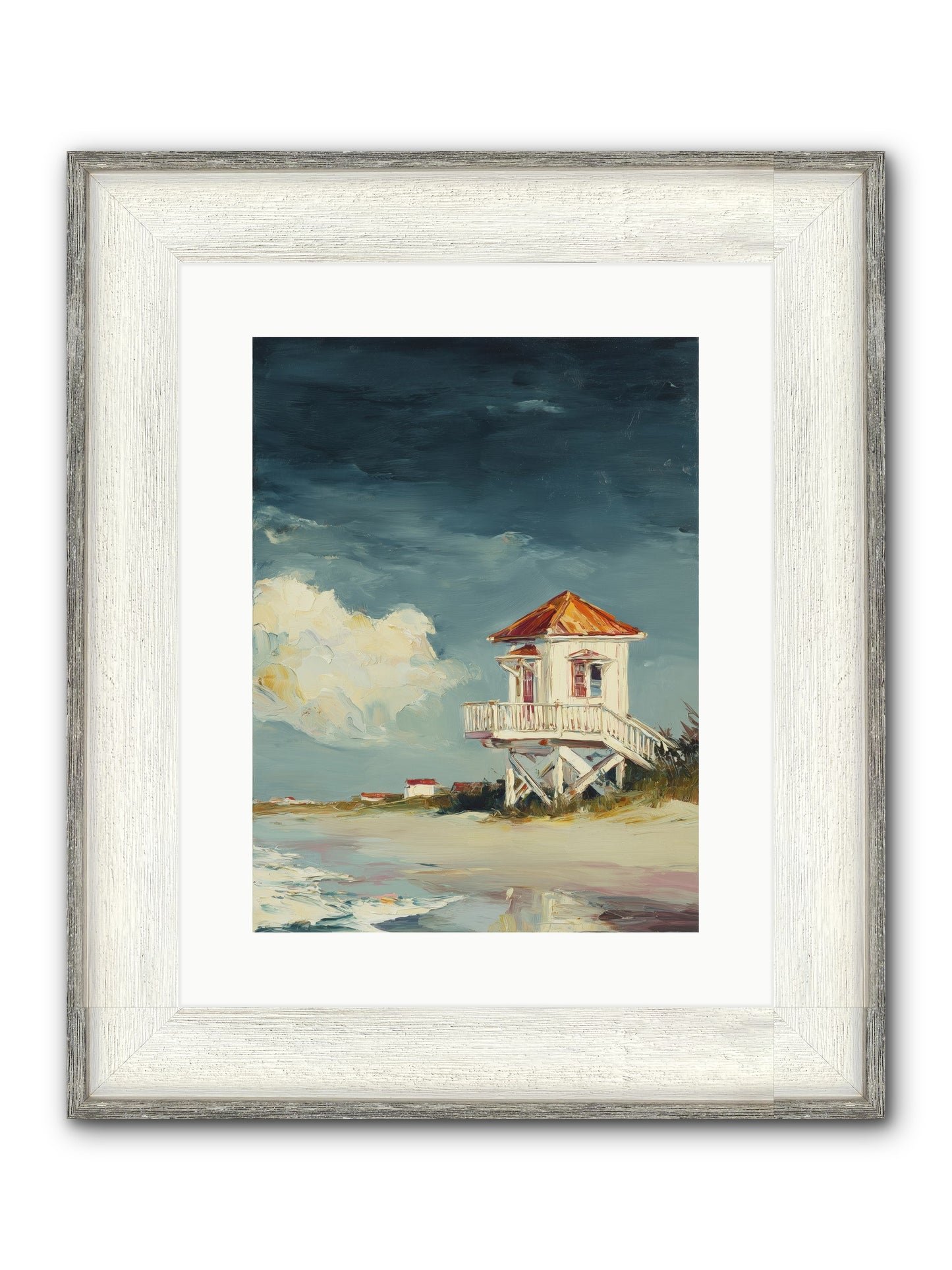 July's Perfect Moment Framed Print - Driftwood White 12x16