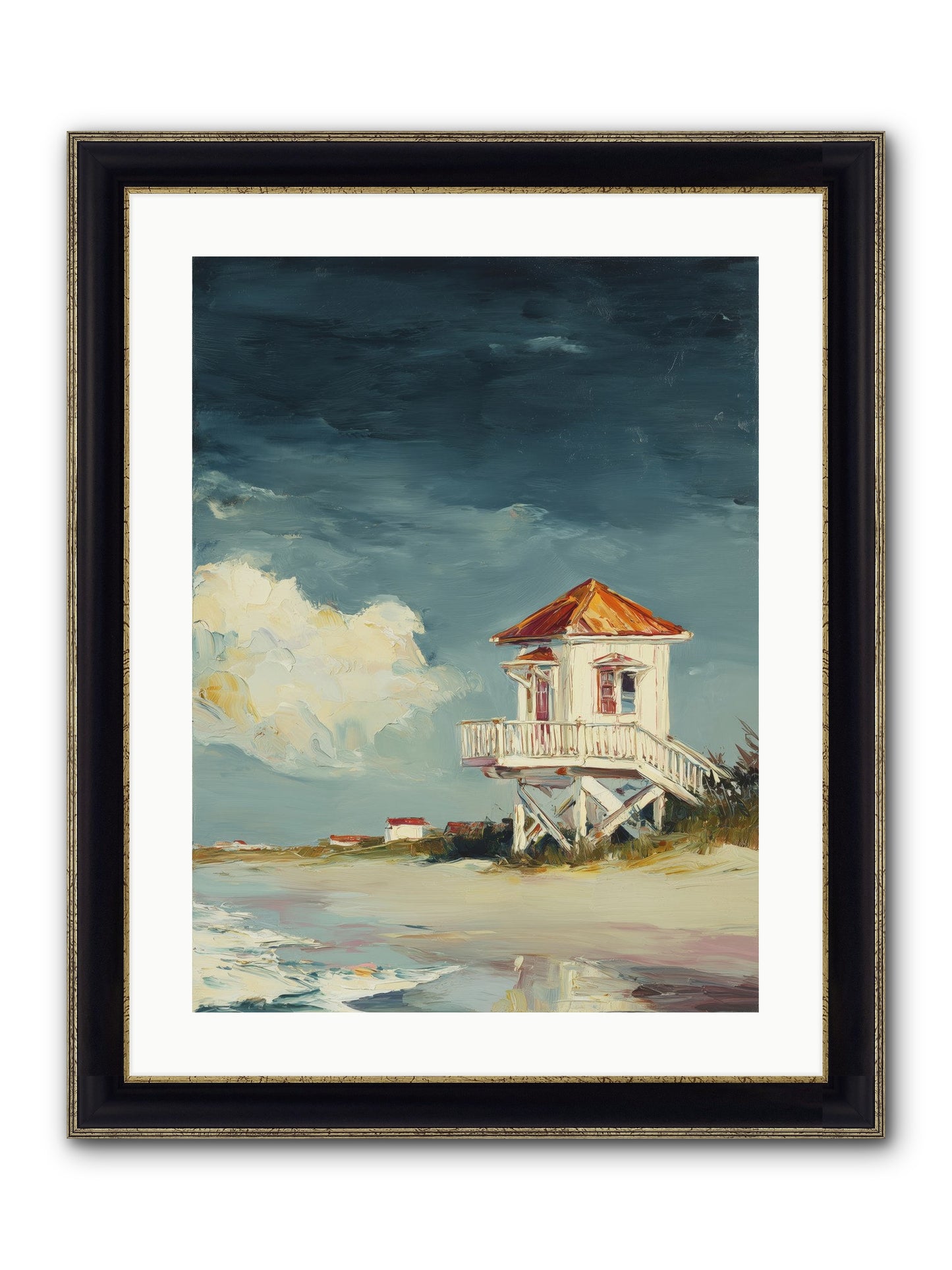 July's Perfect Moment Framed Print - Black & Gold 18x24