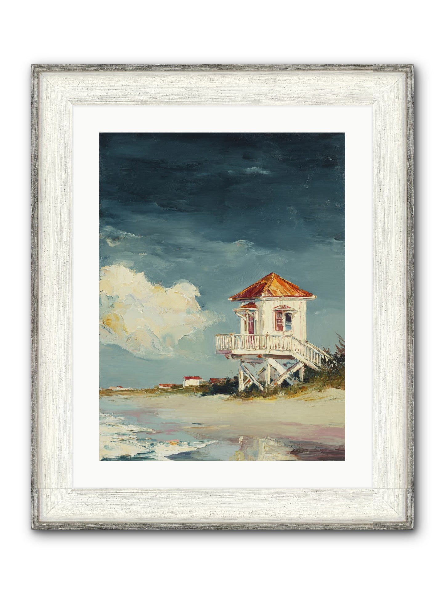 July's Perfect Moment Framed Print - Driftwood White 18x24