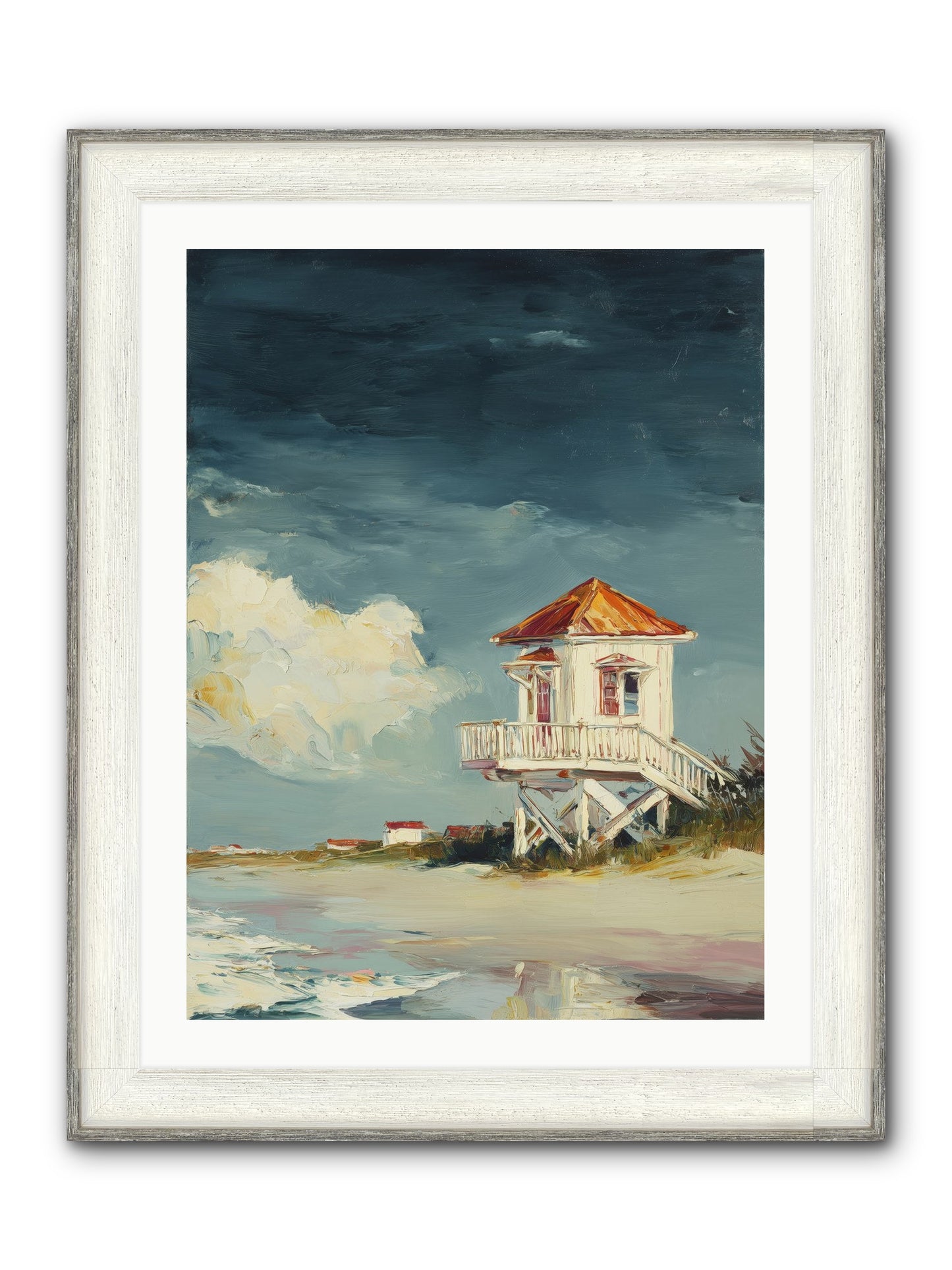 July's Perfect Moment Framed Print - Driftwood White 24x32