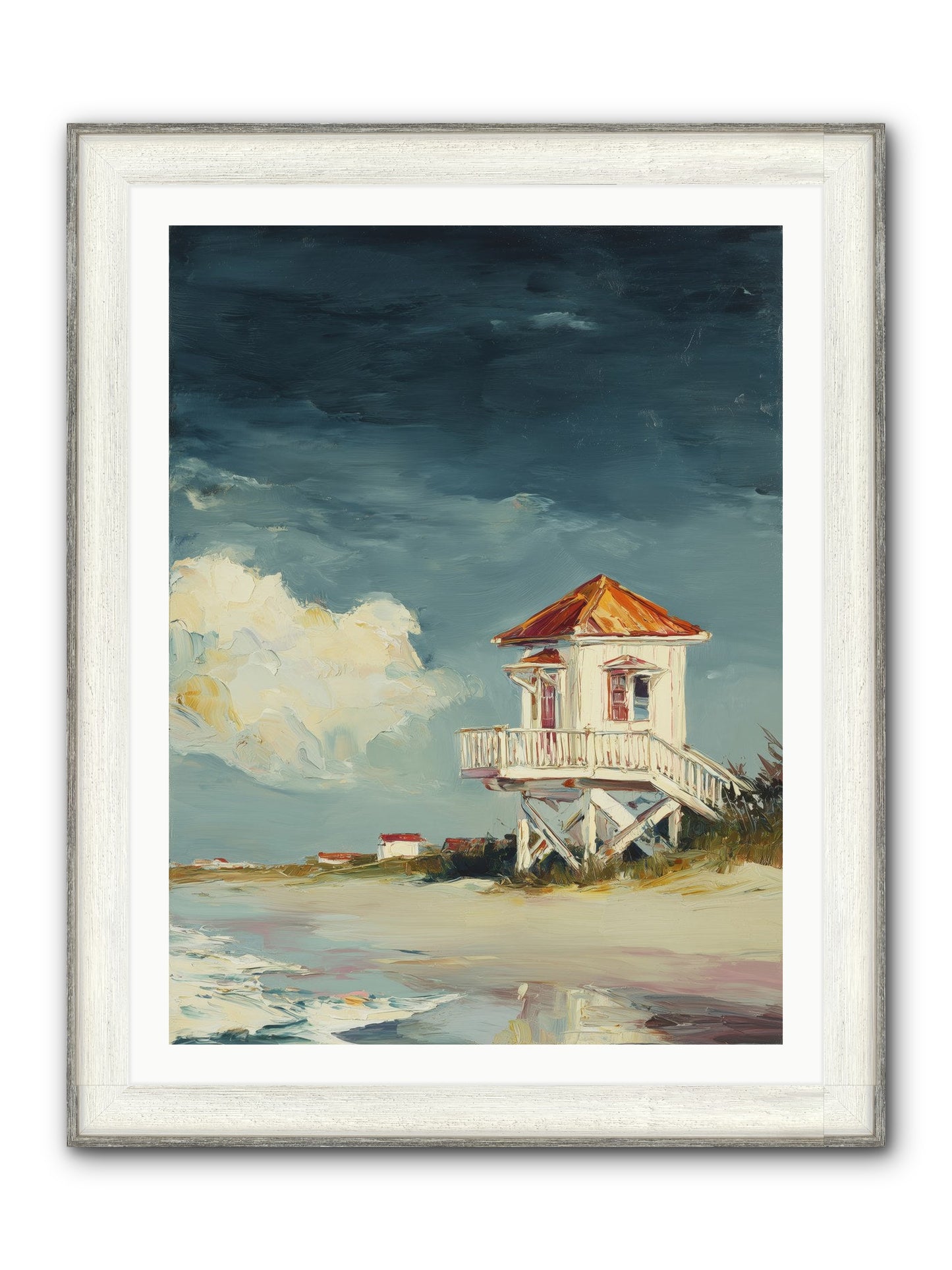 July's Perfect Moment Framed Print - Driftwood White 30x40