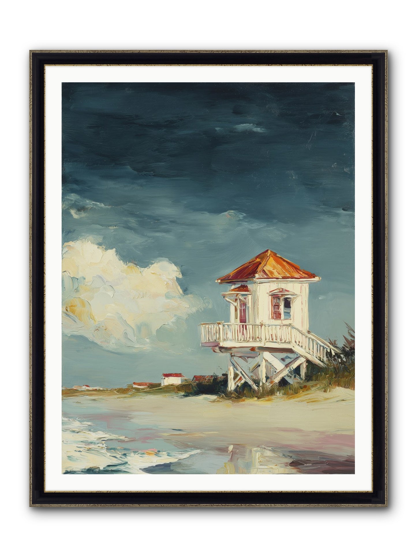 July's Perfect Moment Framed Print - Black & Gold 36x48