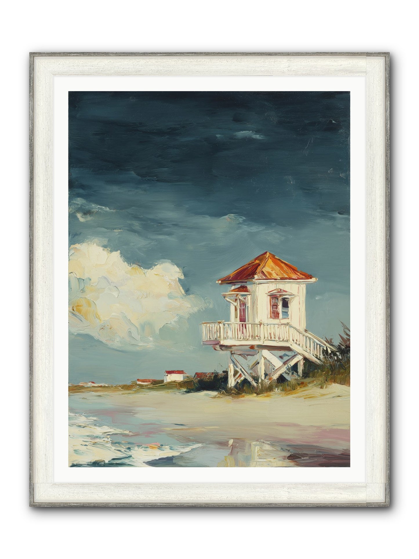 July's Perfect Moment Framed Print - Driftwood White 36x48