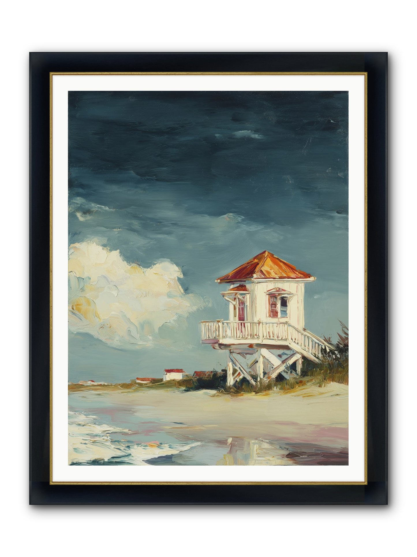 July's Perfect Moment Framed Print - Wide Black w/Gold 36x48