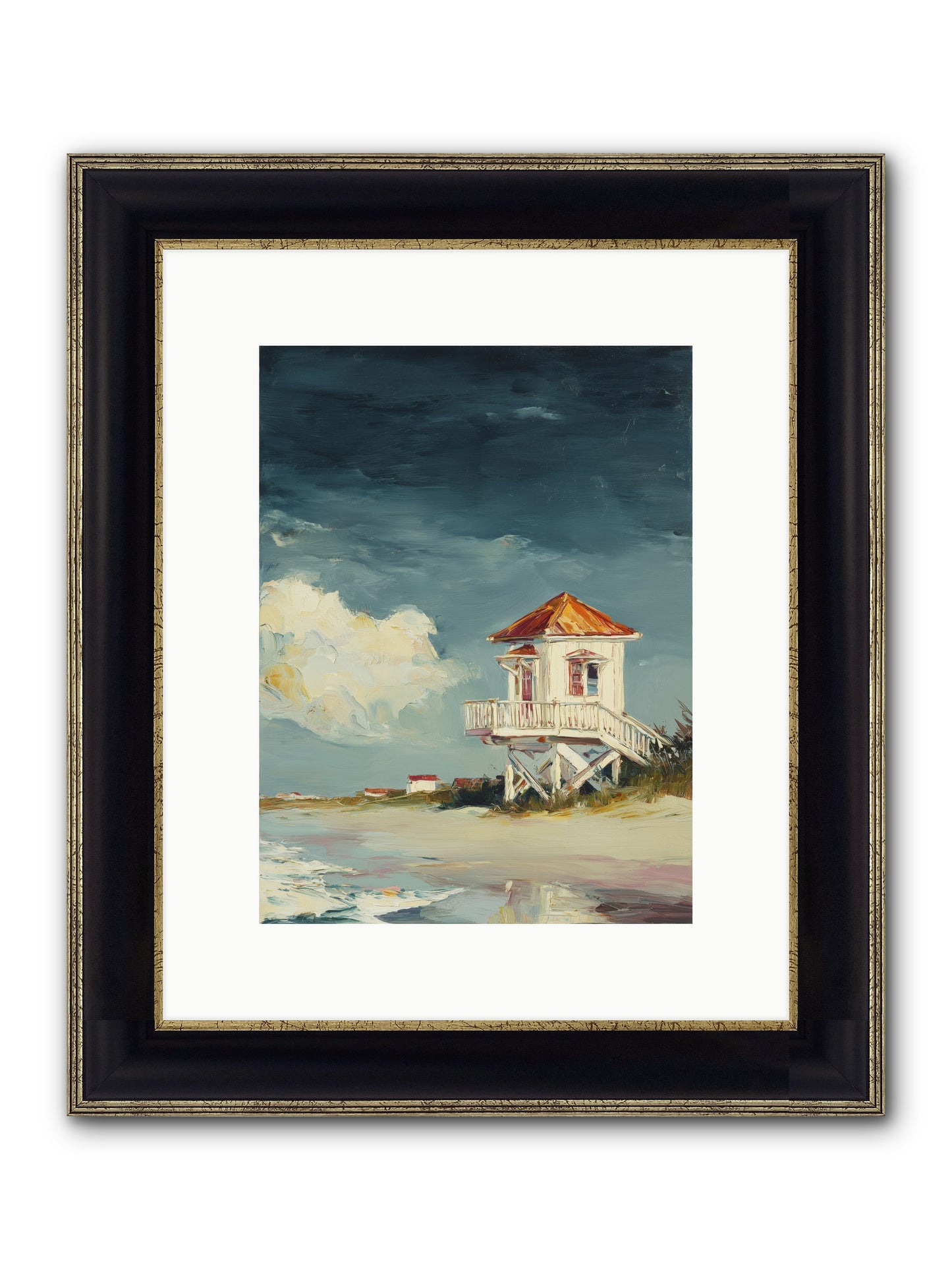 July's Perfect Moment Framed Print - Black & Gold 9x12