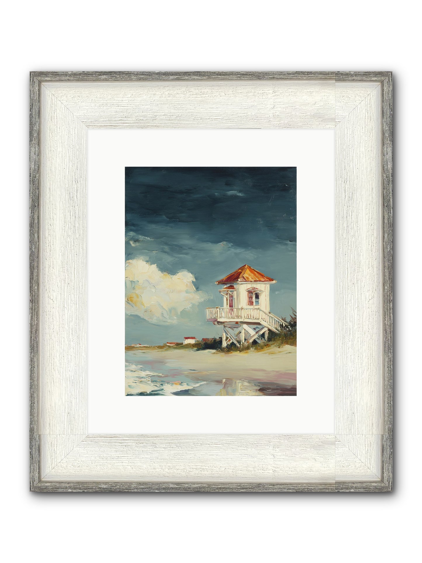 July's Perfect Moment Framed Print - Driftwood White 9x12