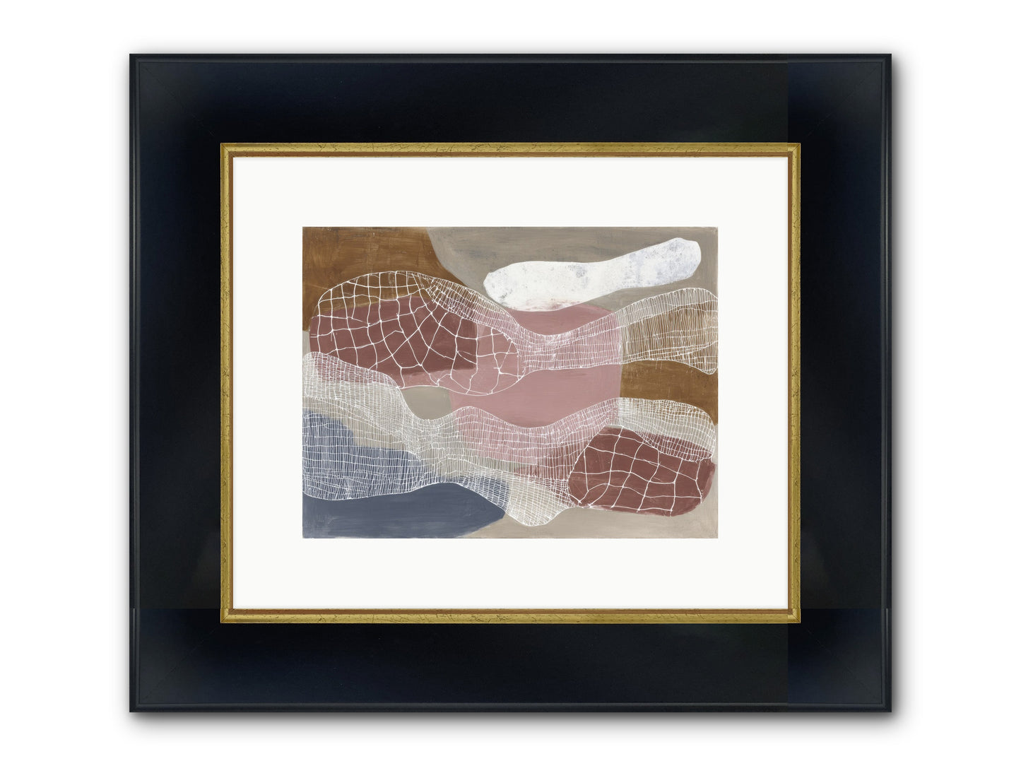 Juniper Framed Print - Wide Black w/Gold 12x9