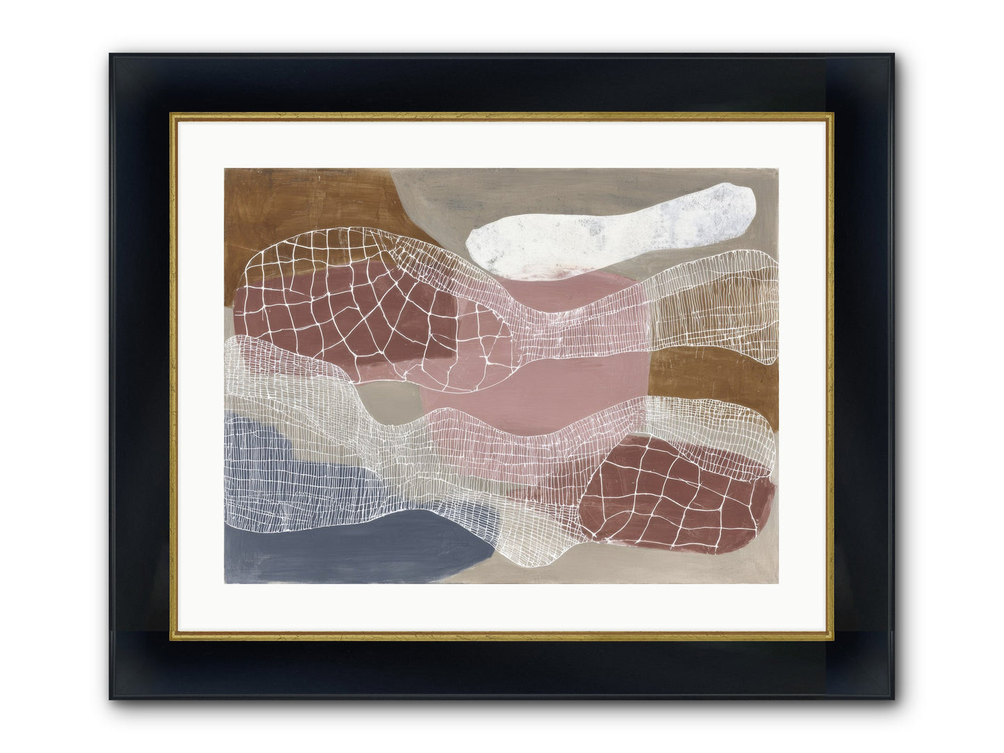 Juniper Framed Print - Wide Black w/Gold 24x18