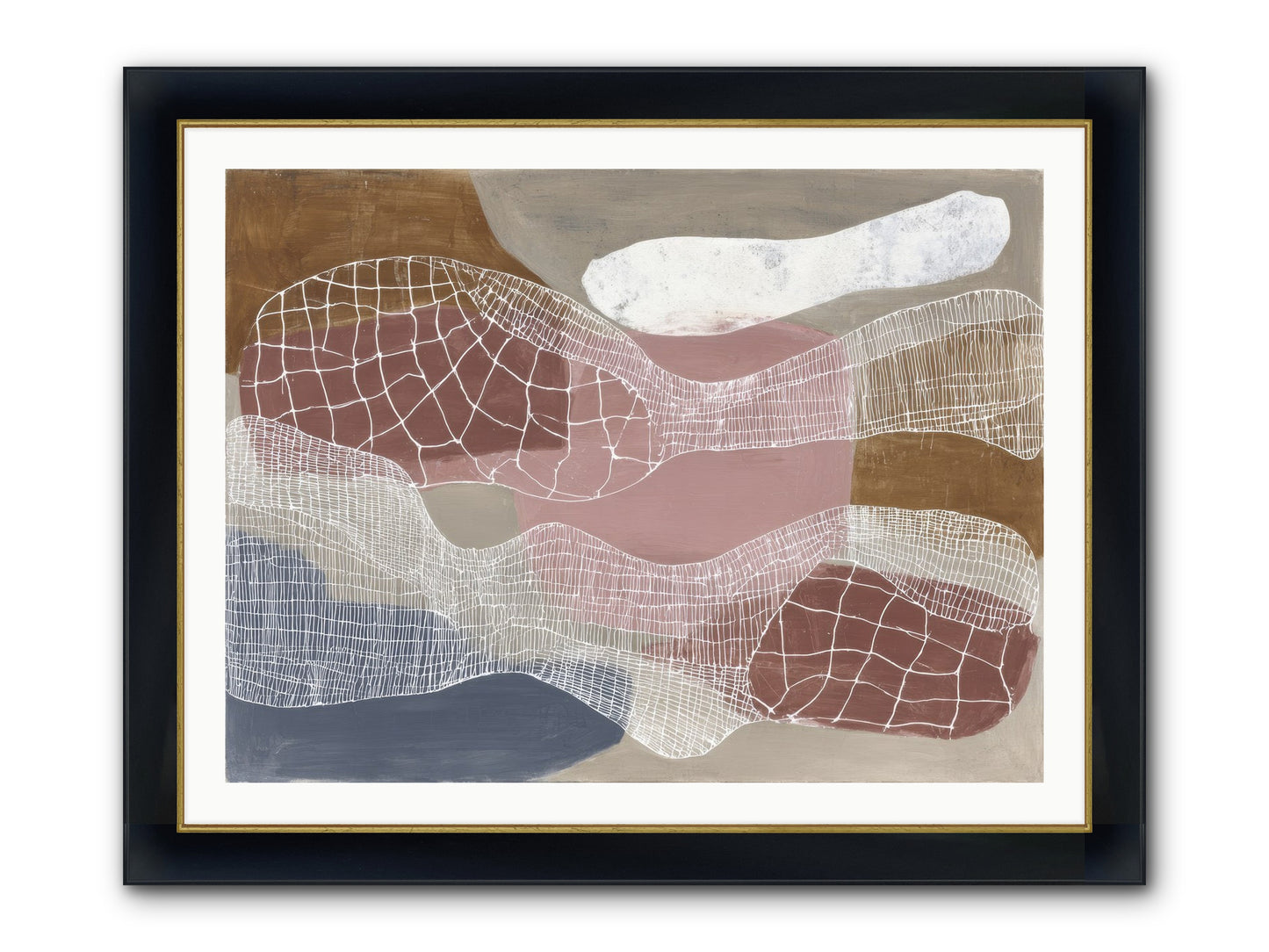 Juniper Framed Print - Wide Black w/Gold 40x30