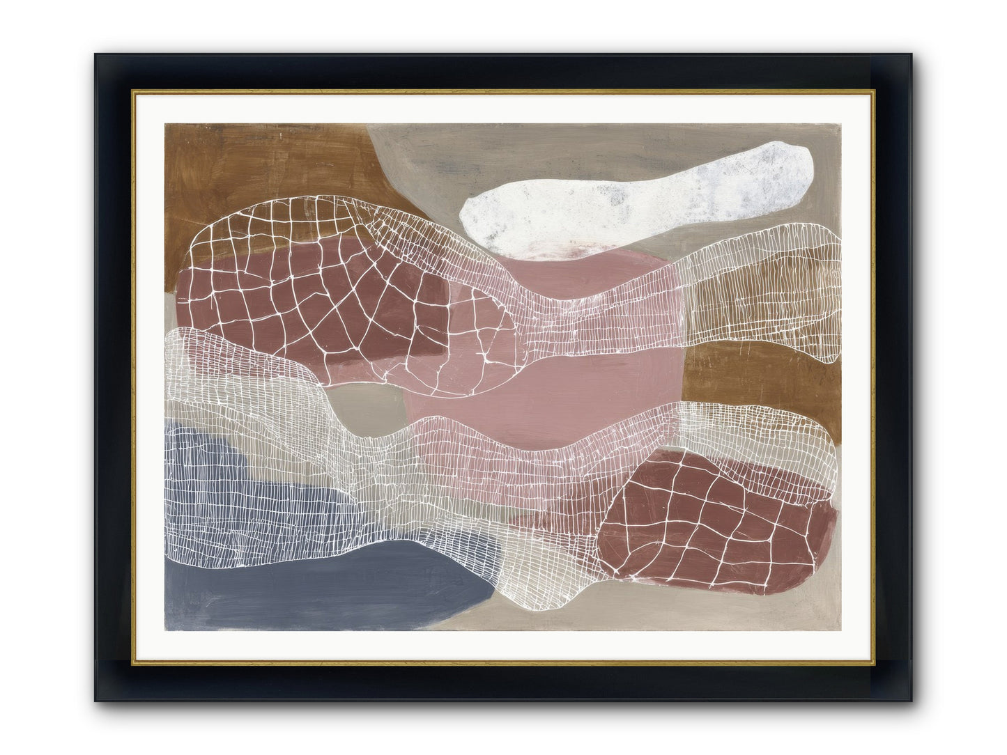 Juniper Framed Print - Wide Black w/Gold 48x36