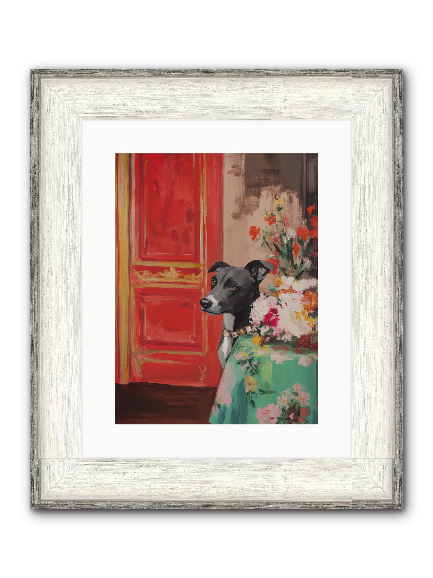 Juniper Grey Framed Print - Driftwood White 12x16