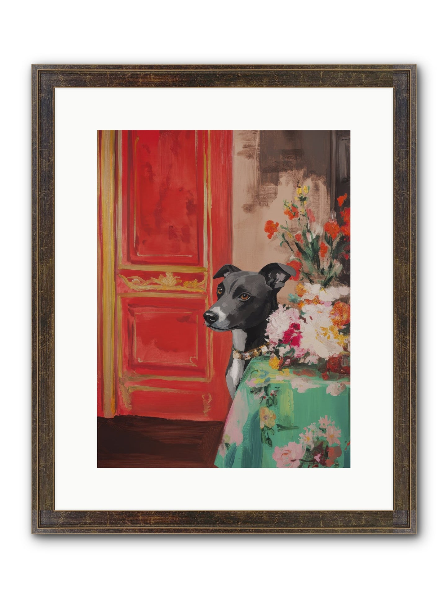 Juniper Grey Framed Print - Slimwoods Black/Gold 12x16