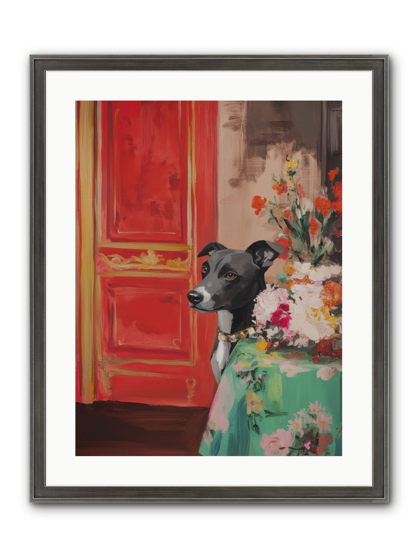 Juniper Grey Framed Print - Slimwoods Black/Silver 18x24