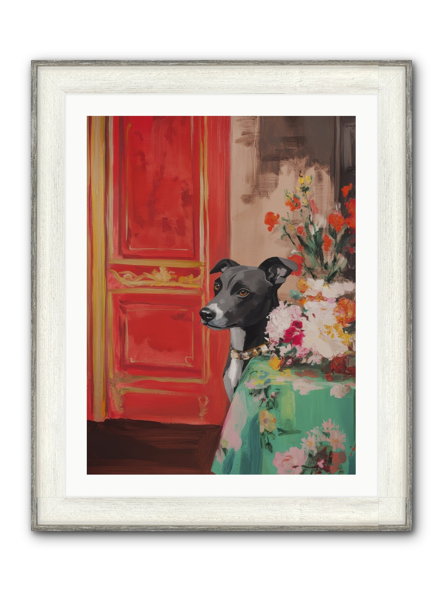 Juniper Grey Framed Print - Driftwood White 24x32