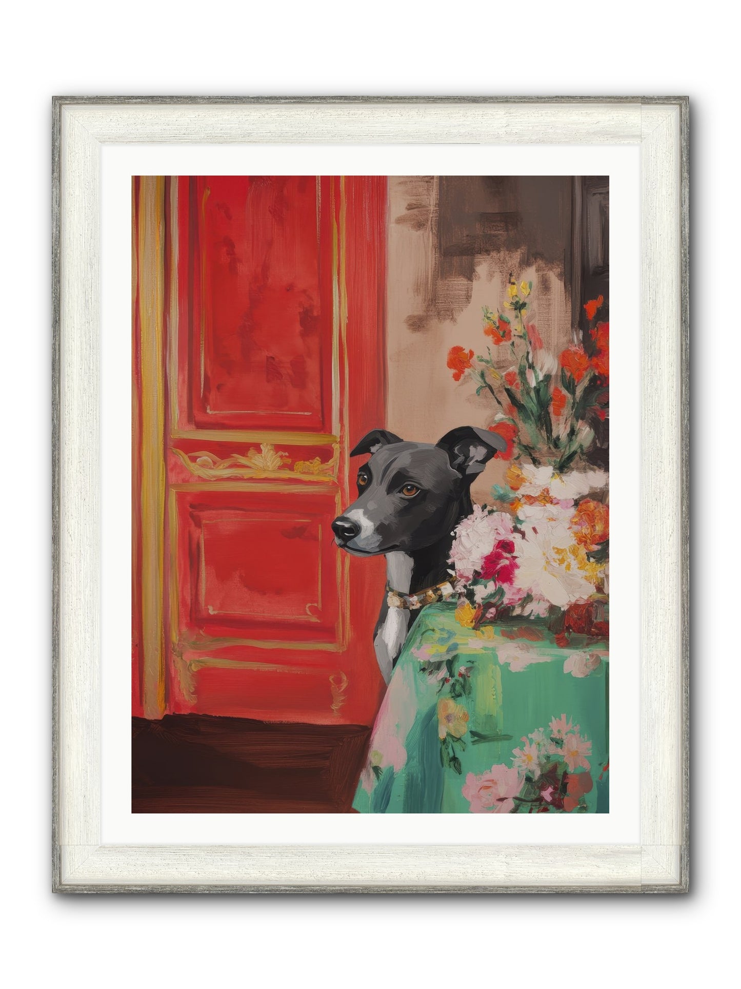 Juniper Grey Framed Print - Driftwood White 30x40