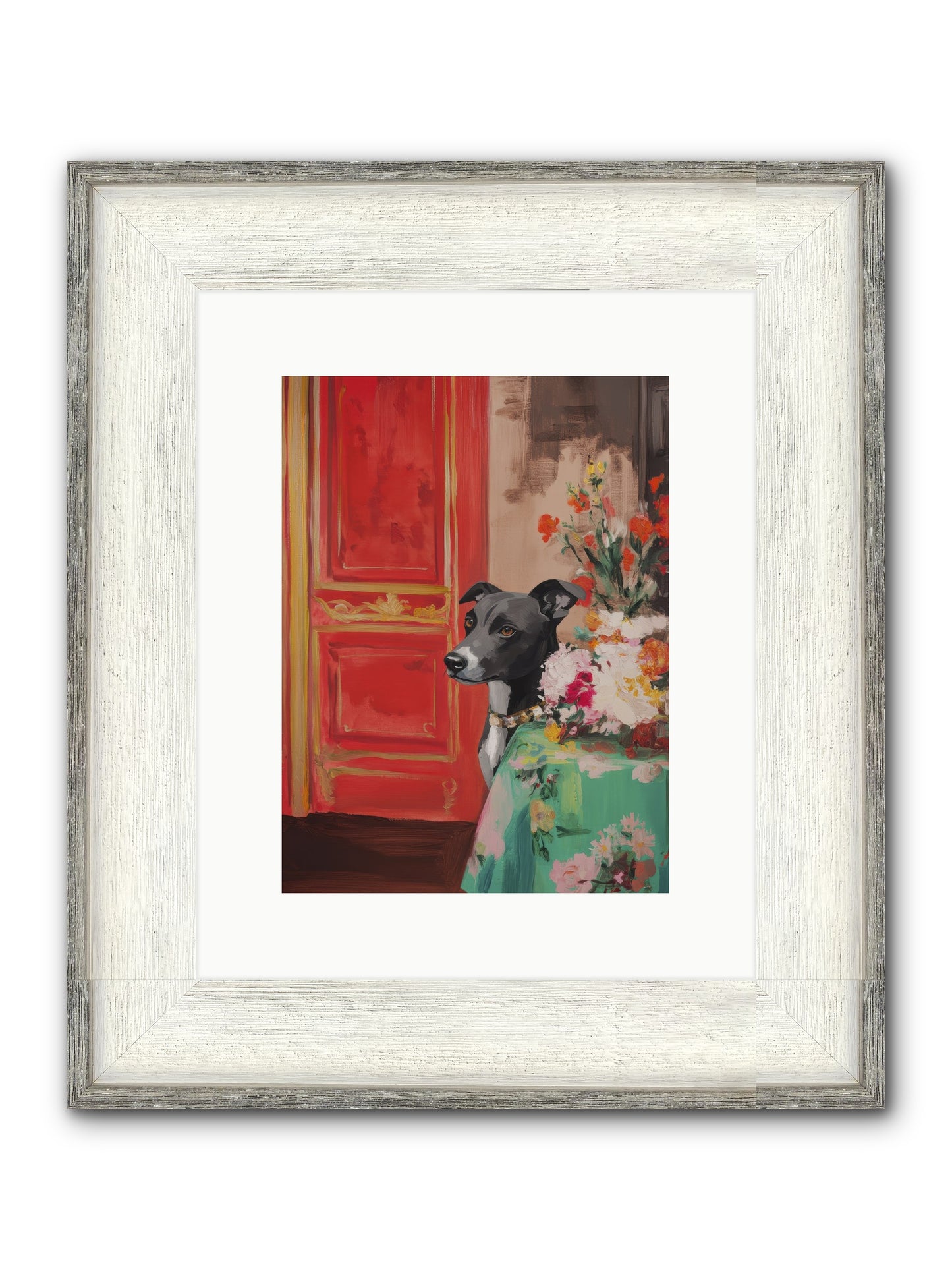 Juniper Grey Framed Print - Driftwood White 9x12
