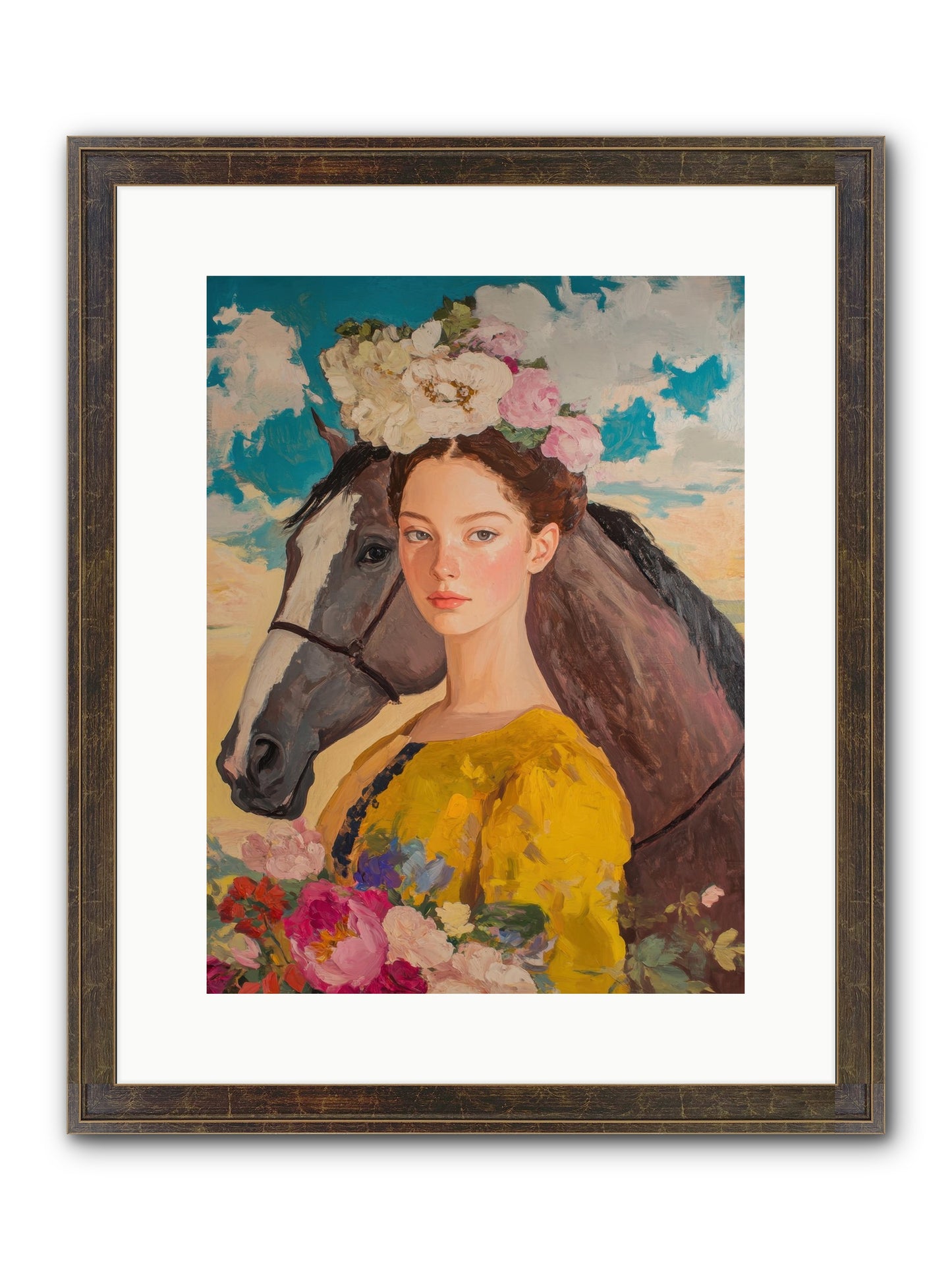 Juniper Ridge Framed Print - Slimwoods Black/Gold 12x16