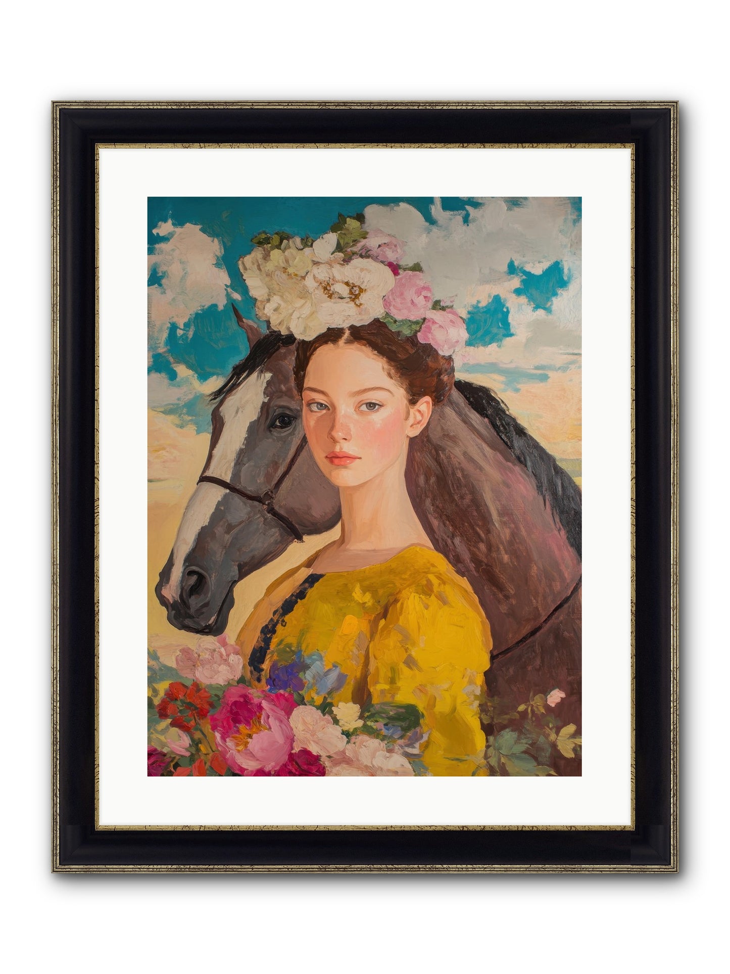 Juniper Ridge Framed Print - Black & Gold 18x24