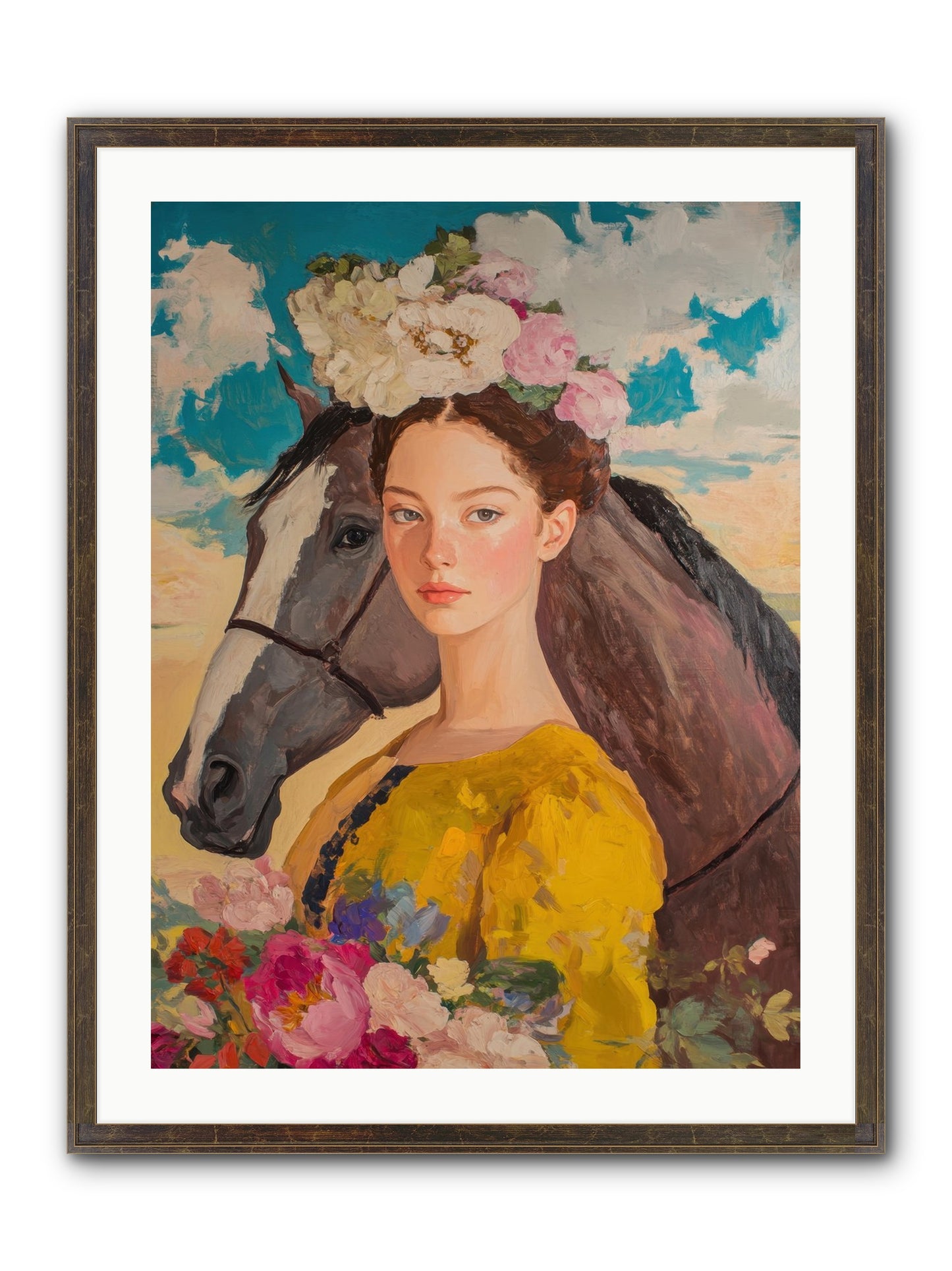 Juniper Ridge Framed Print - Slimwoods Black/Gold 24x32