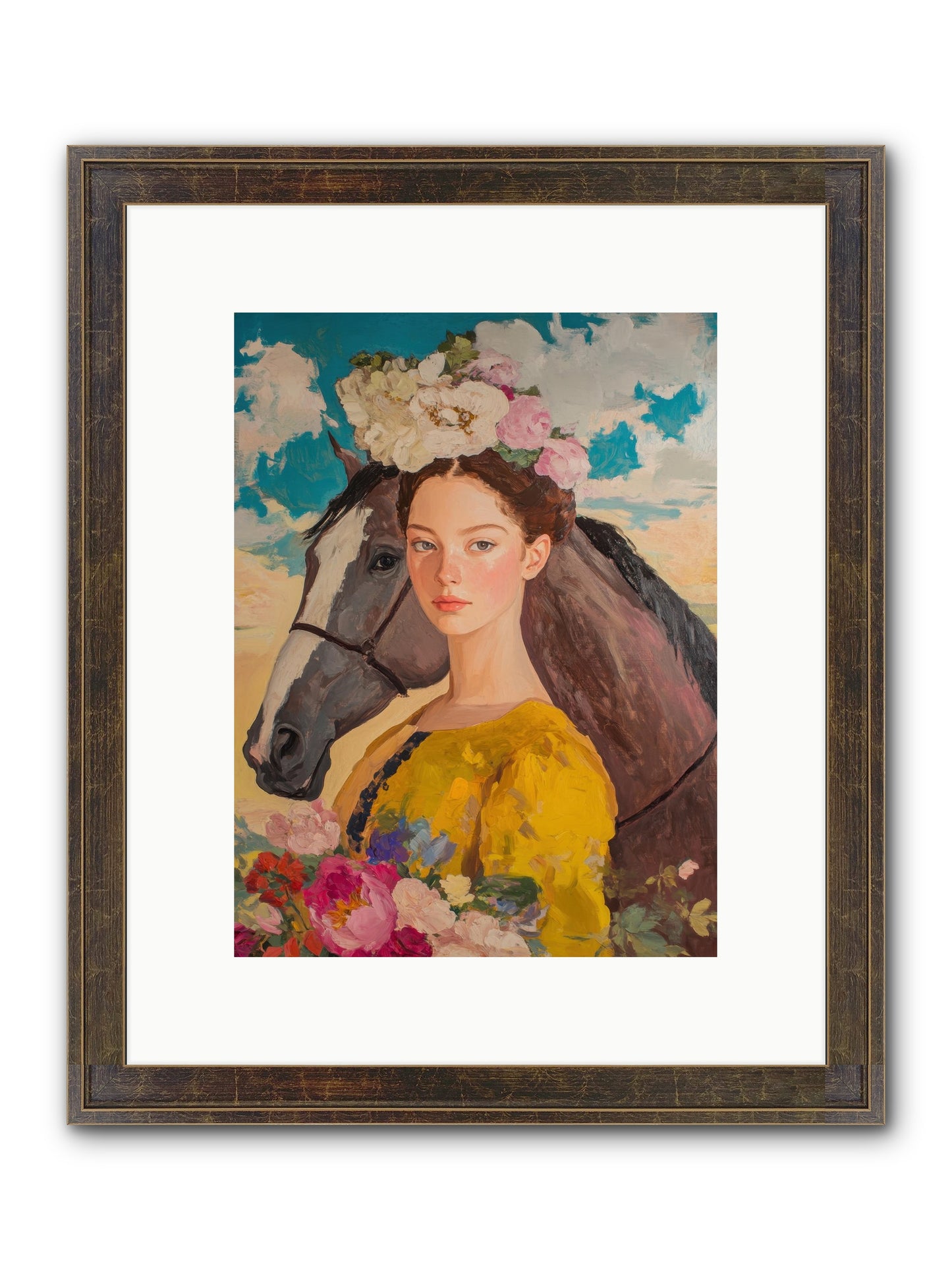 Juniper Ridge Framed Print - Slimwoods Black/Gold 9x12