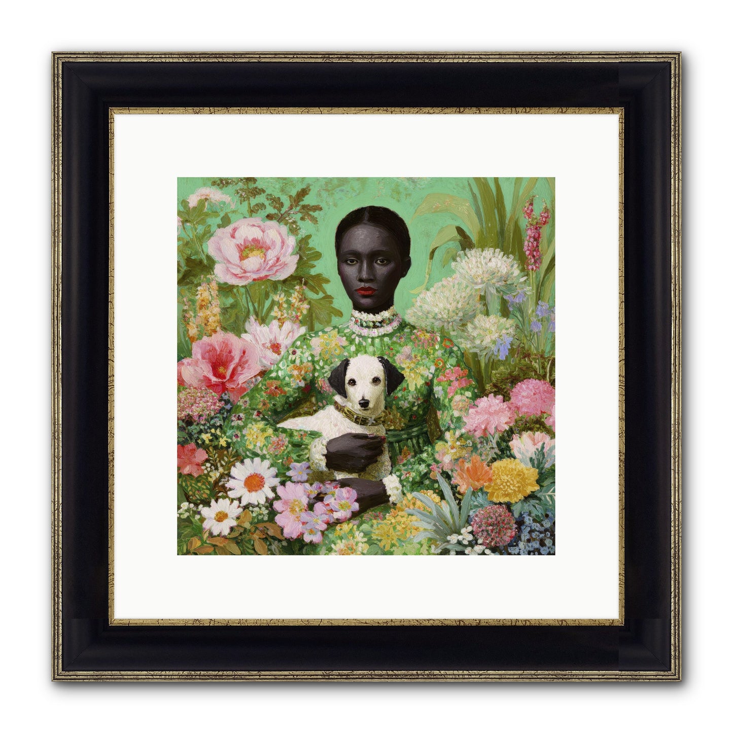 Juniper Skylight Framed Print - Black & Gold 12x12