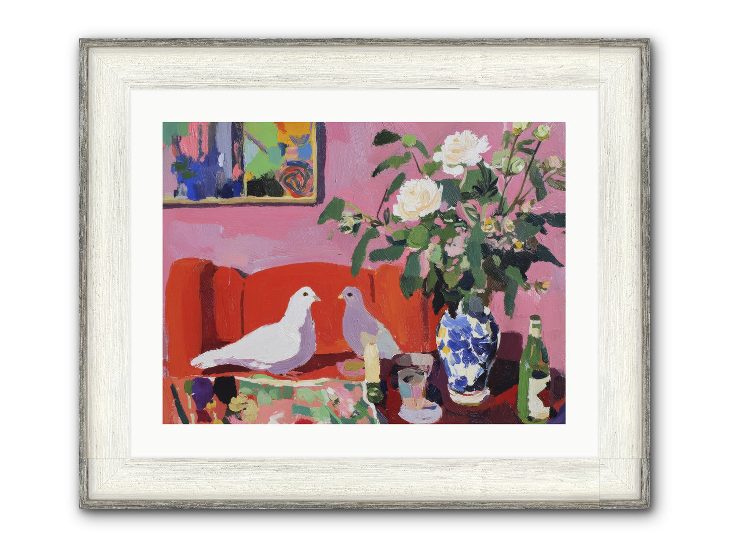 Just A Rumor Framed Print - Driftwood White 24x18
