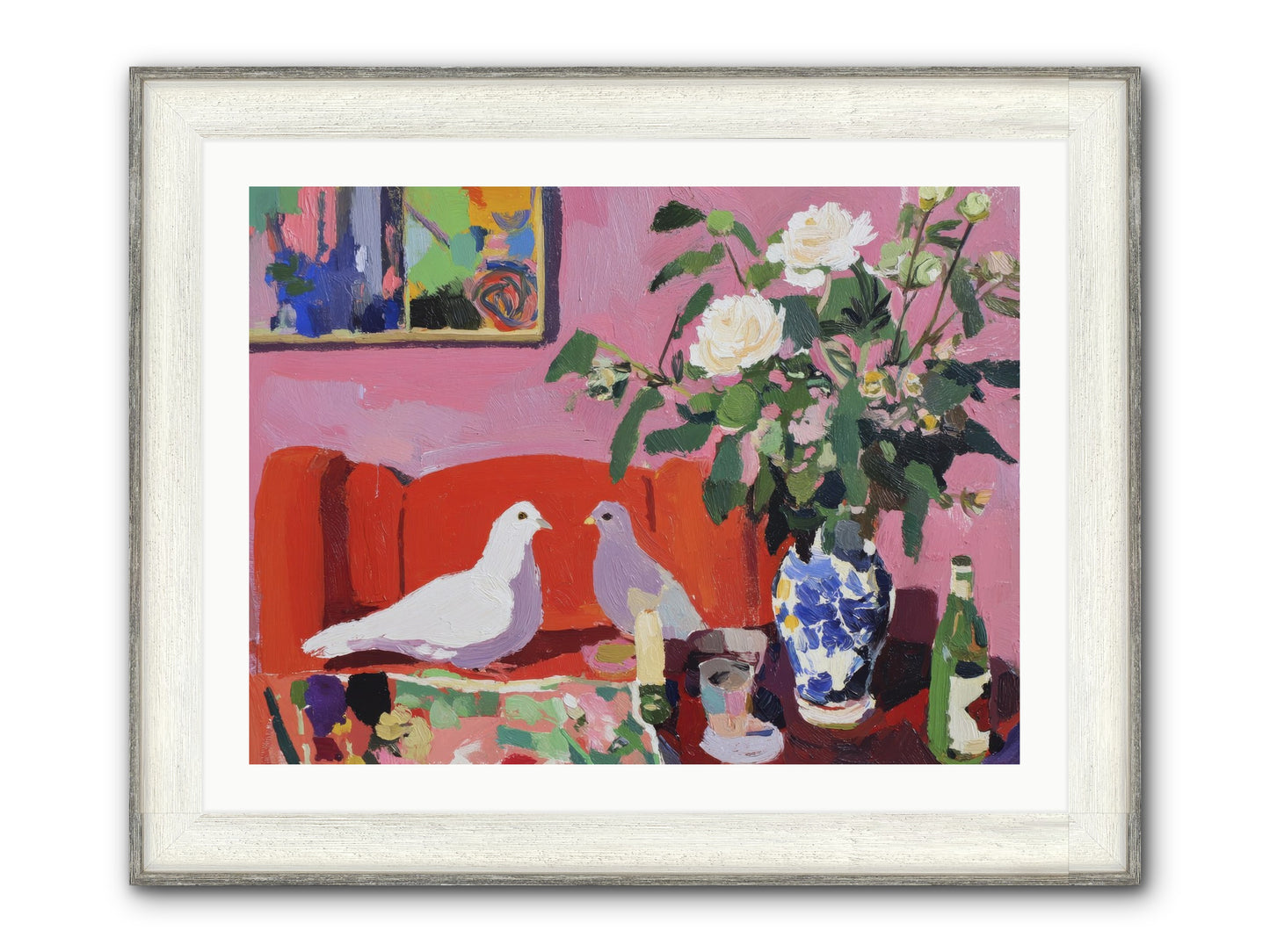 Just A Rumor Framed Print - Driftwood White 32x24