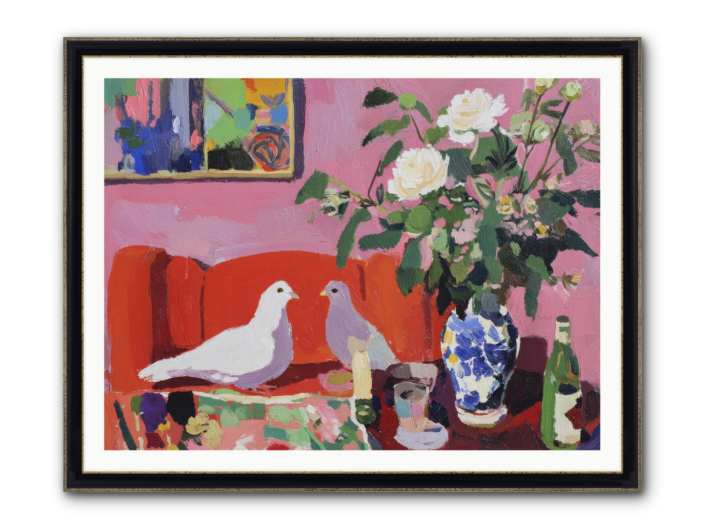 Just A Rumor Framed Print - Black & Gold 48x36