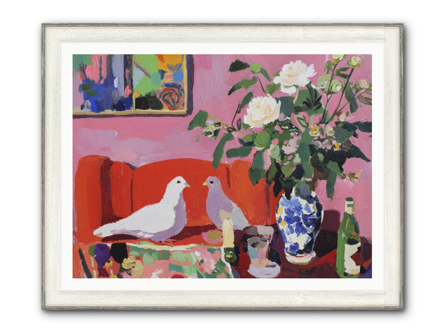 Just A Rumor Framed Print - Driftwood White 48x36