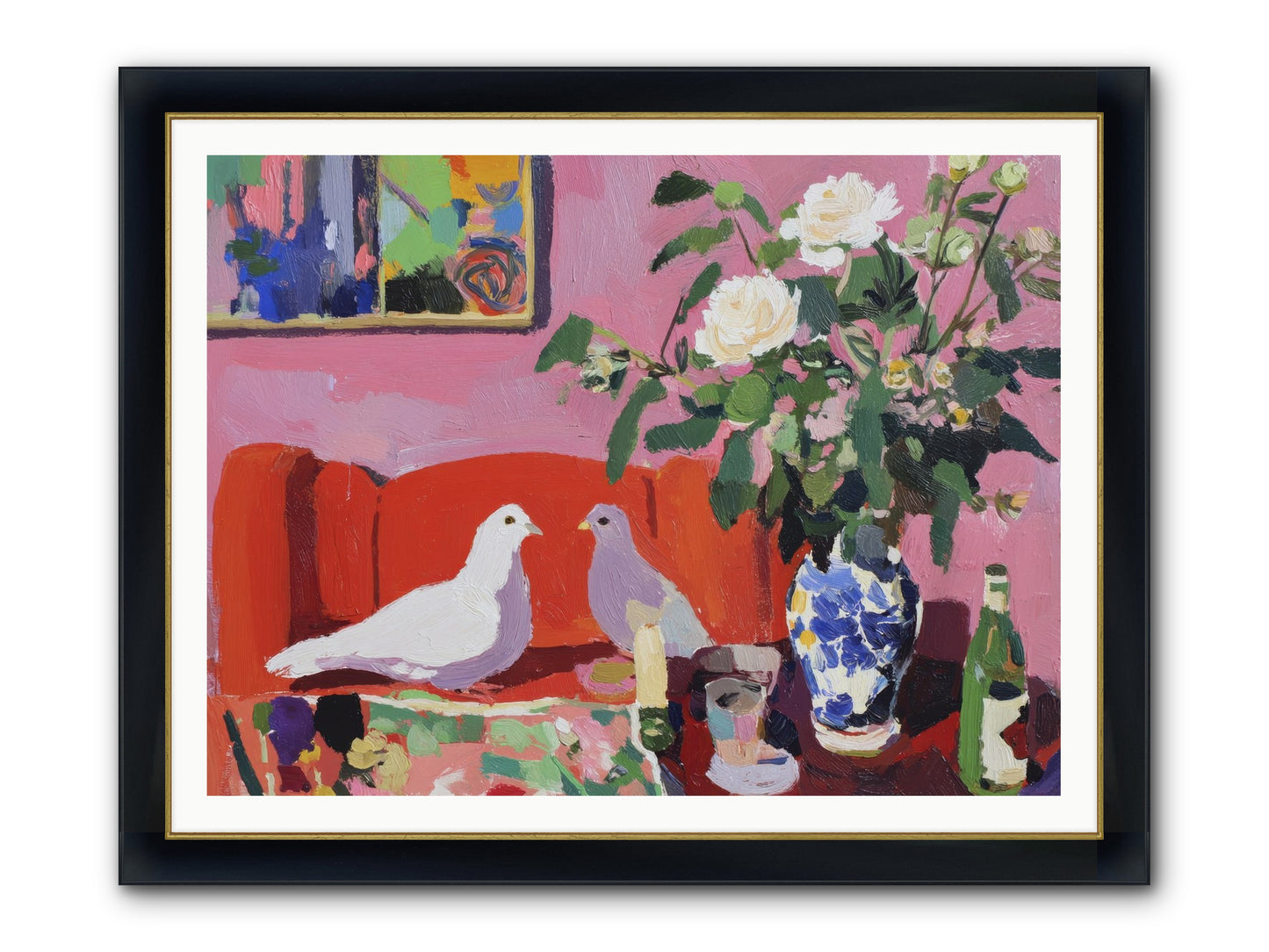 Just A Rumor Framed Print - Wide Black w/Gold 48x36
