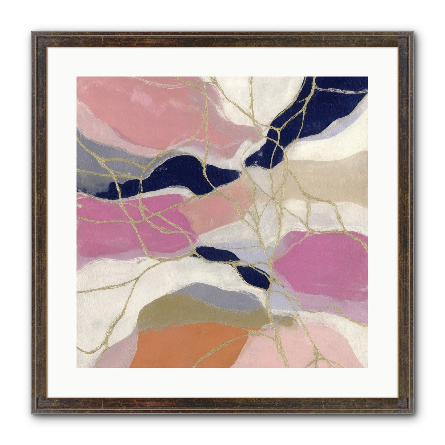 Kael Framed Print - Slimwoods Black/Gold 20x20