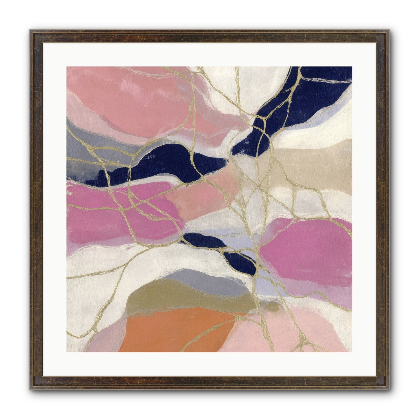 Kael Framed Print - Slimwoods Black/Gold 24x24