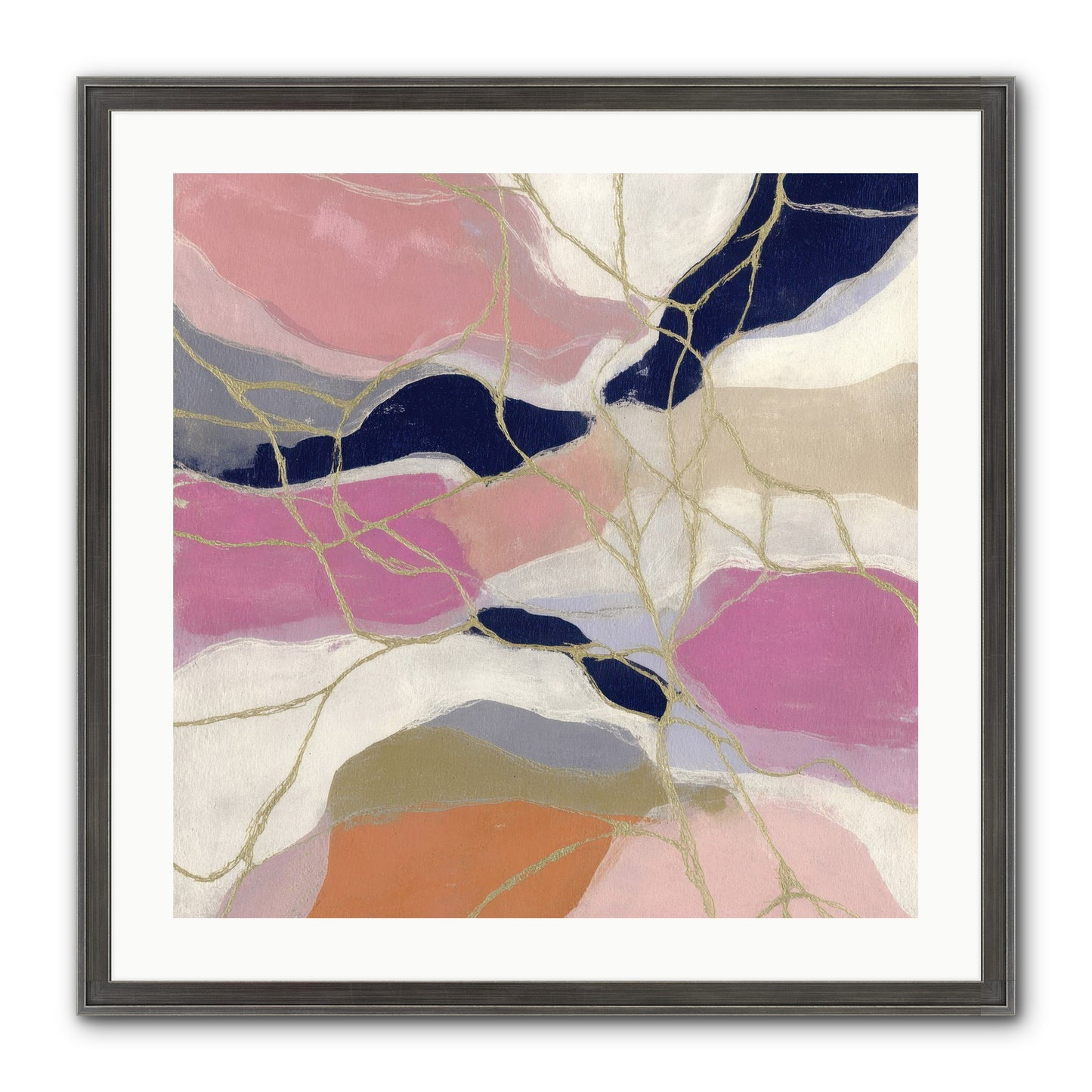 Kael Framed Print - Slimwoods Black/Silver 24x24
