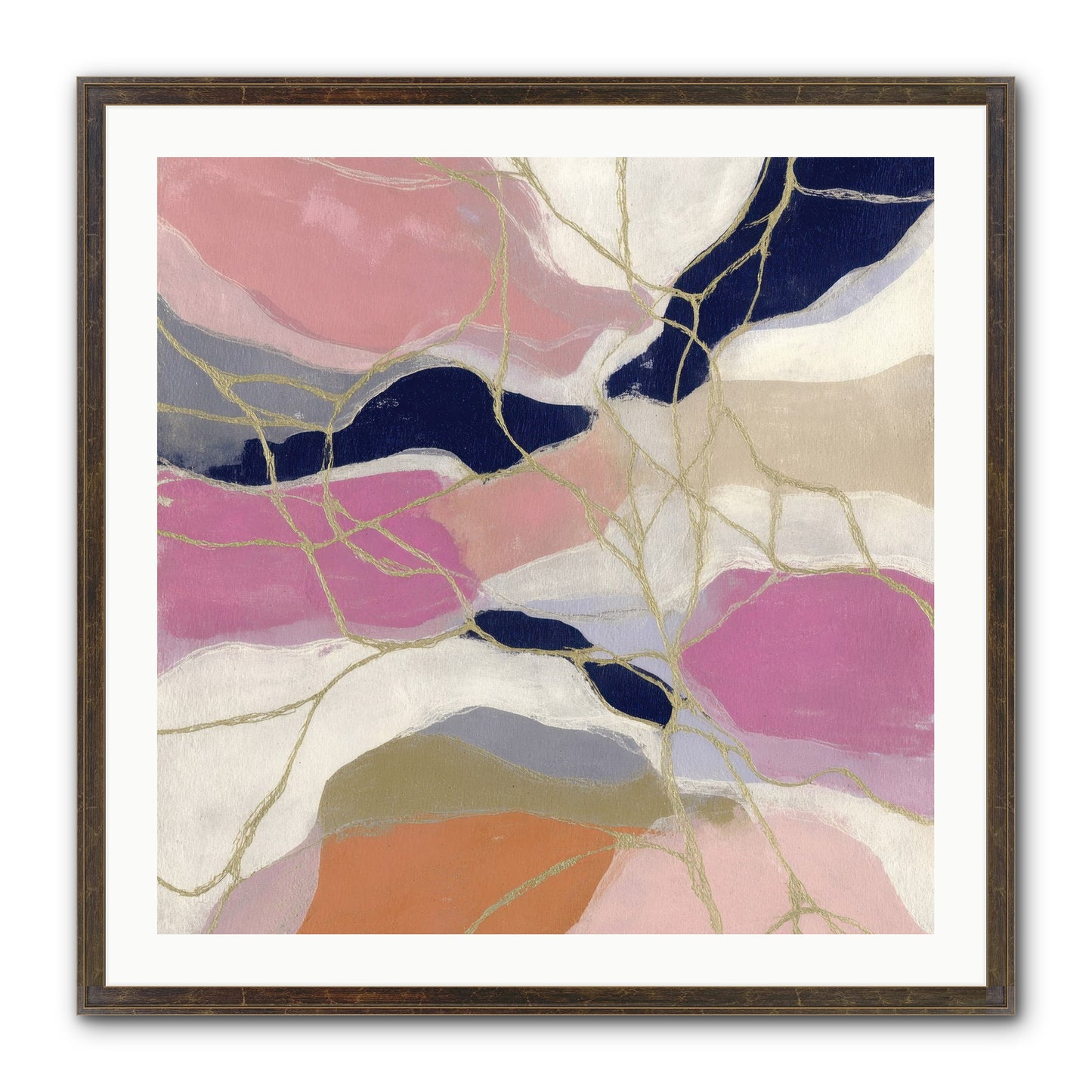 Kael Framed Print - Slimwoods Black/Gold 30x30