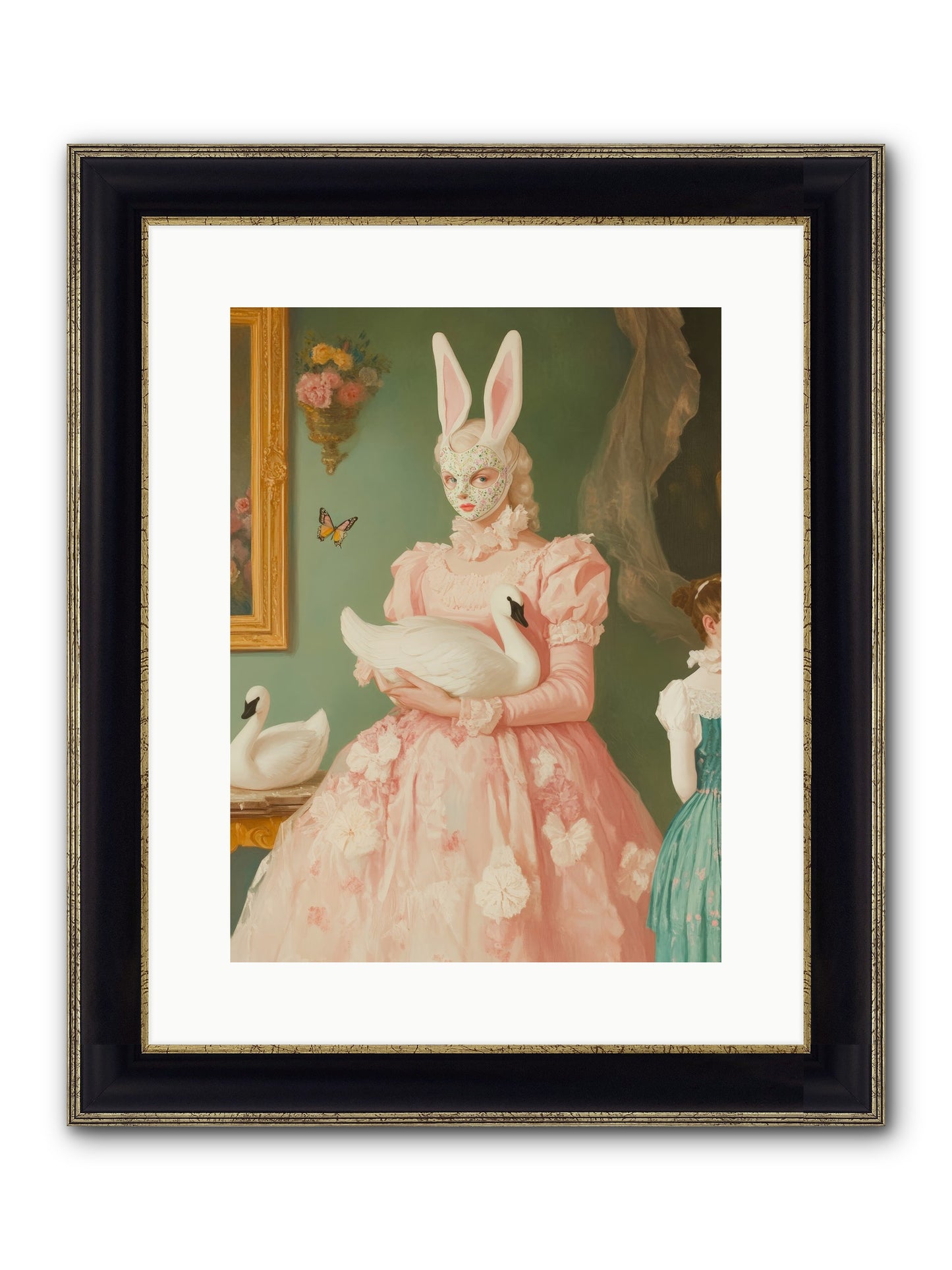Keeper Of Flight Framed Print - Black & Gold 12x16