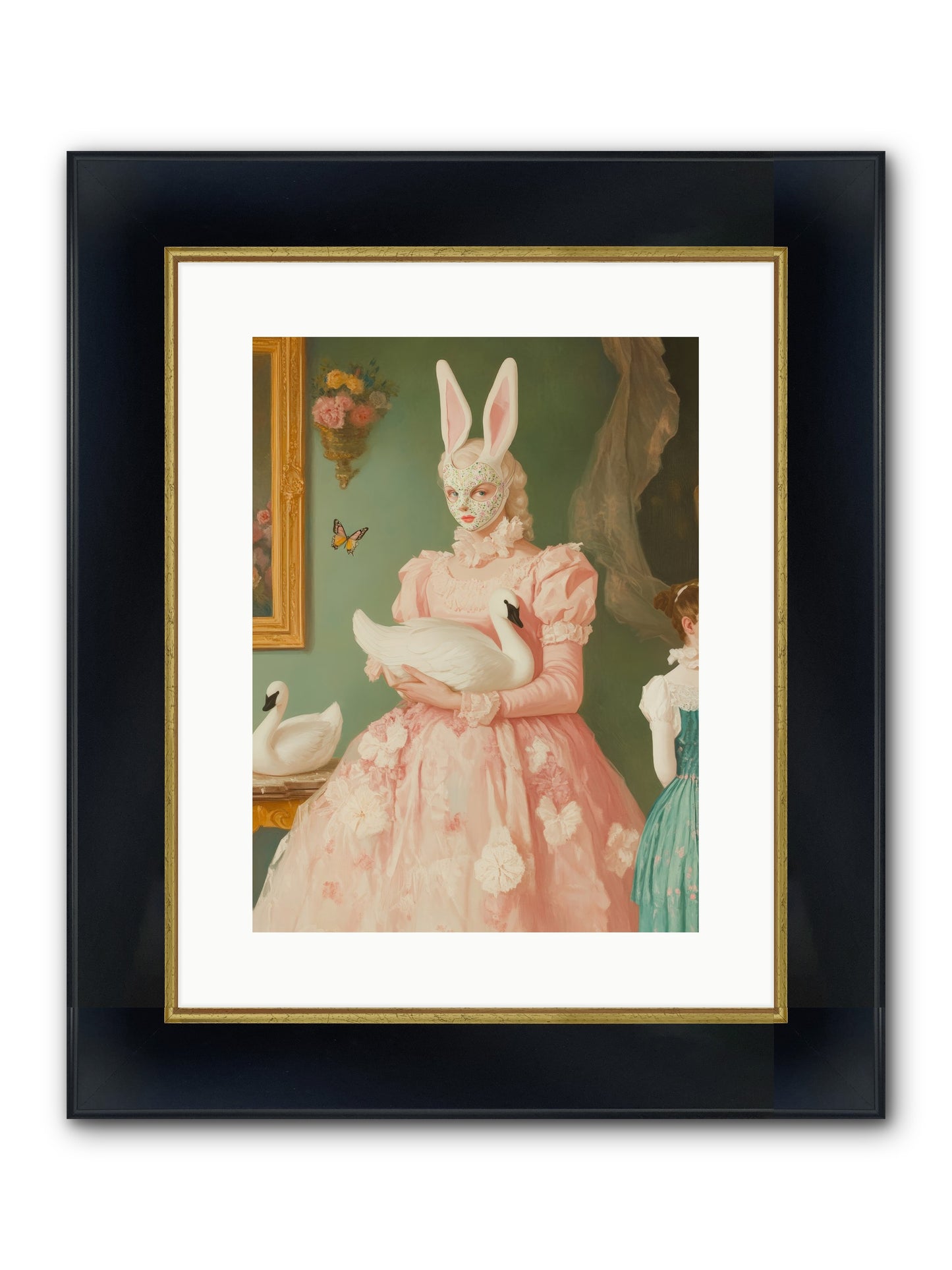 Keeper Of Flight Framed Print - Wide Black w/Gold 12x16