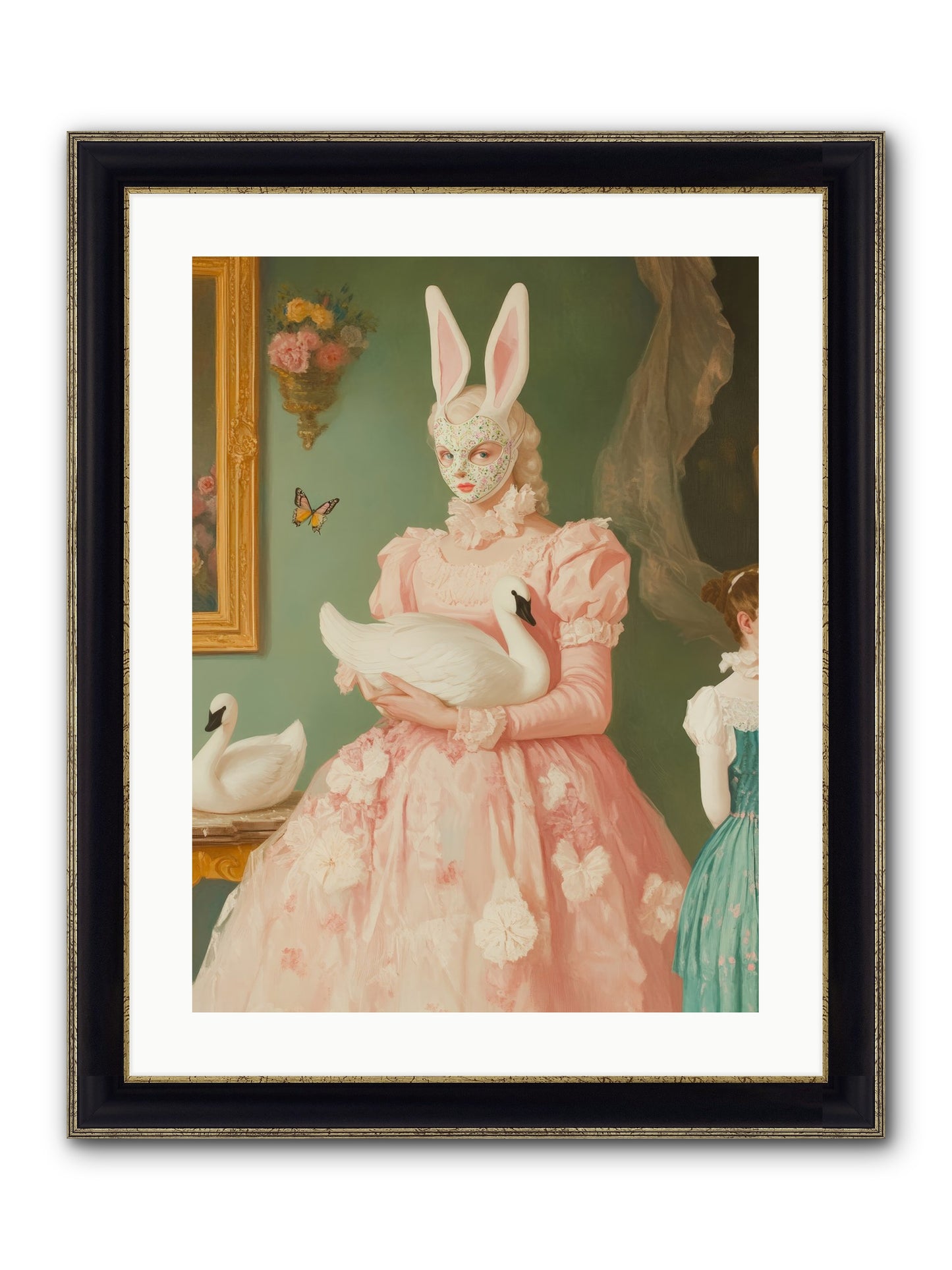Keeper Of Flight Framed Print - Black & Gold 18x24