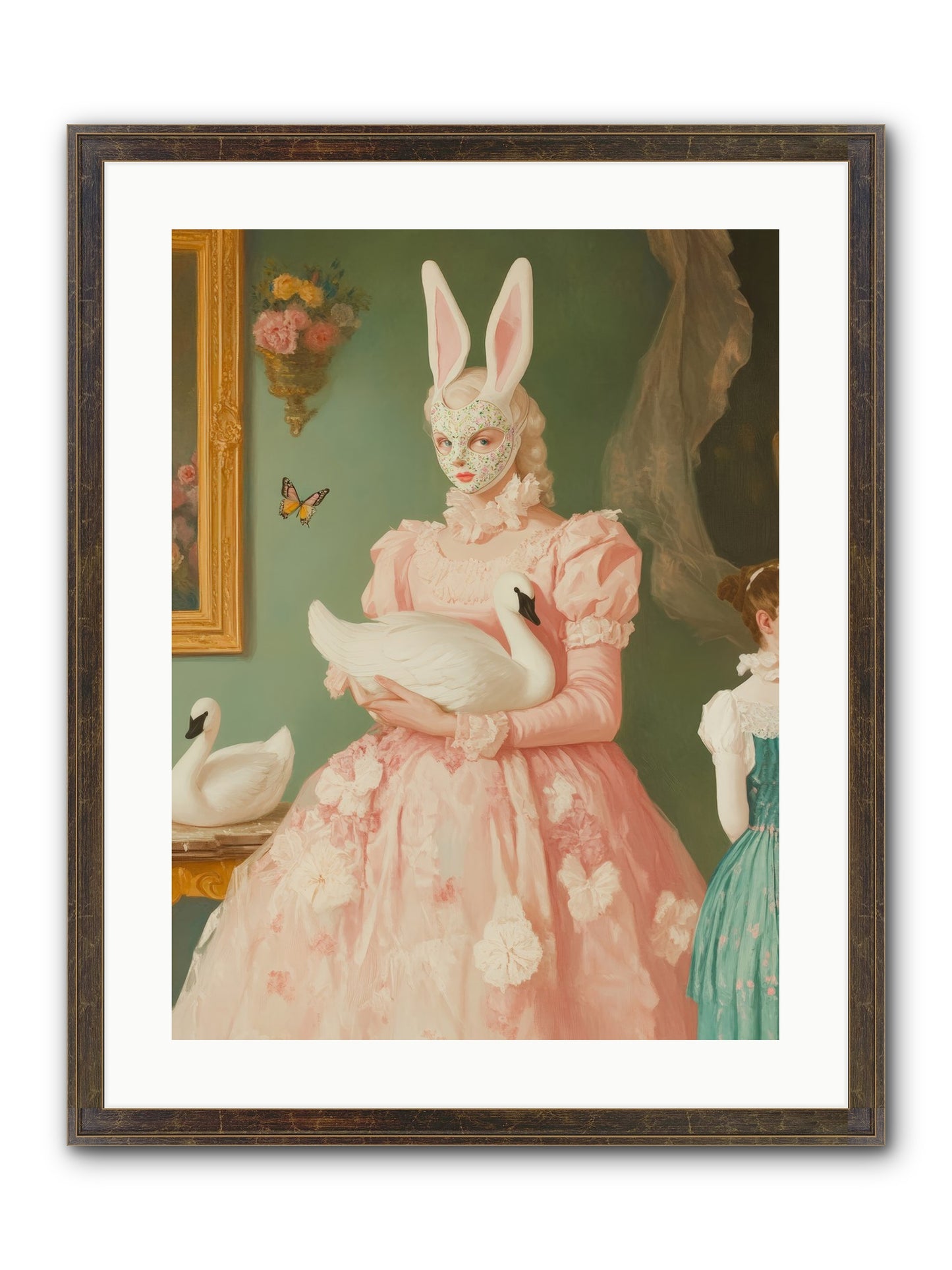 Keeper Of Flight Framed Print - Slimwoods Black/Gold 18x24