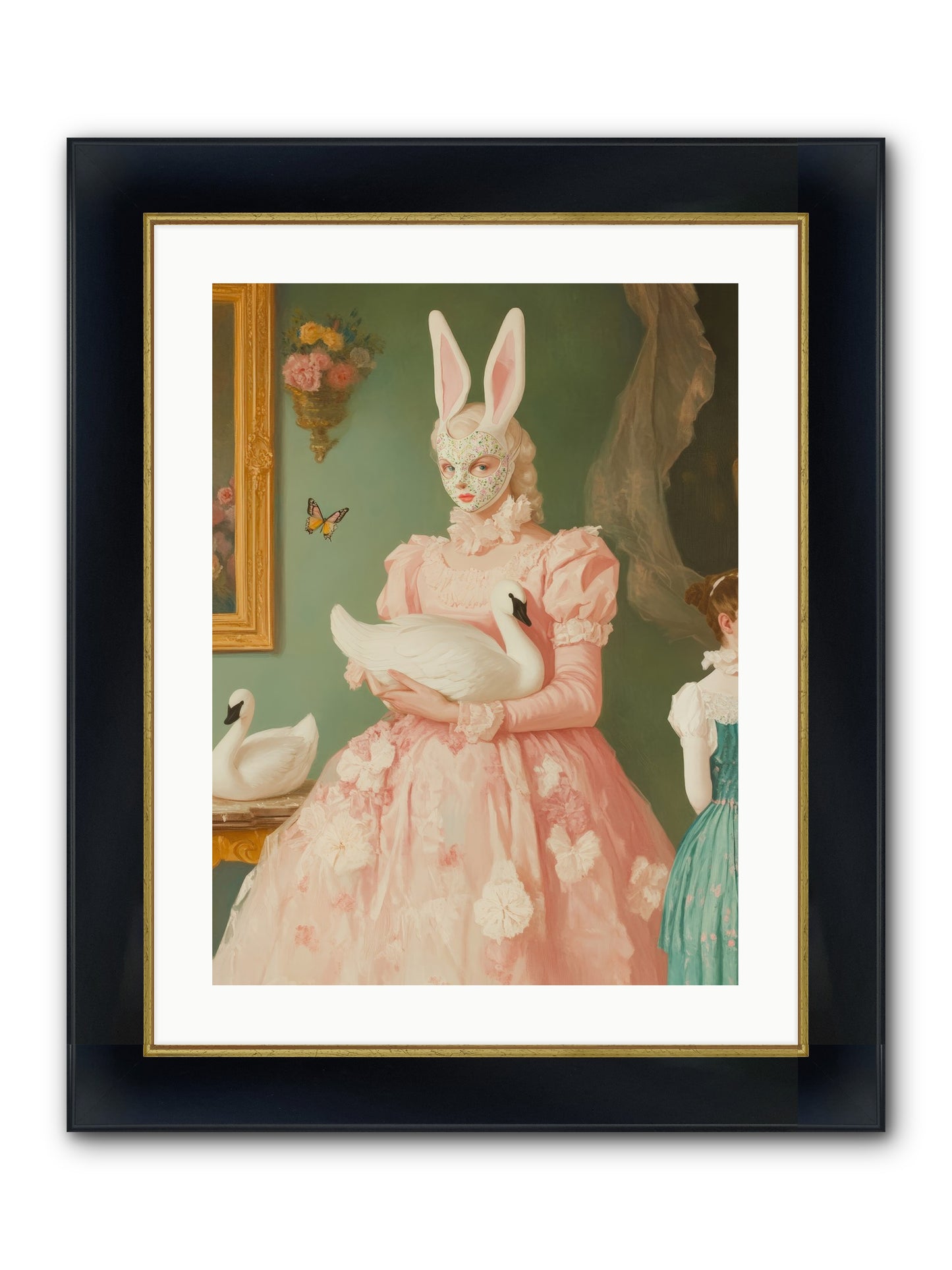 Keeper Of Flight Framed Print - Wide Black w/Gold 18x24