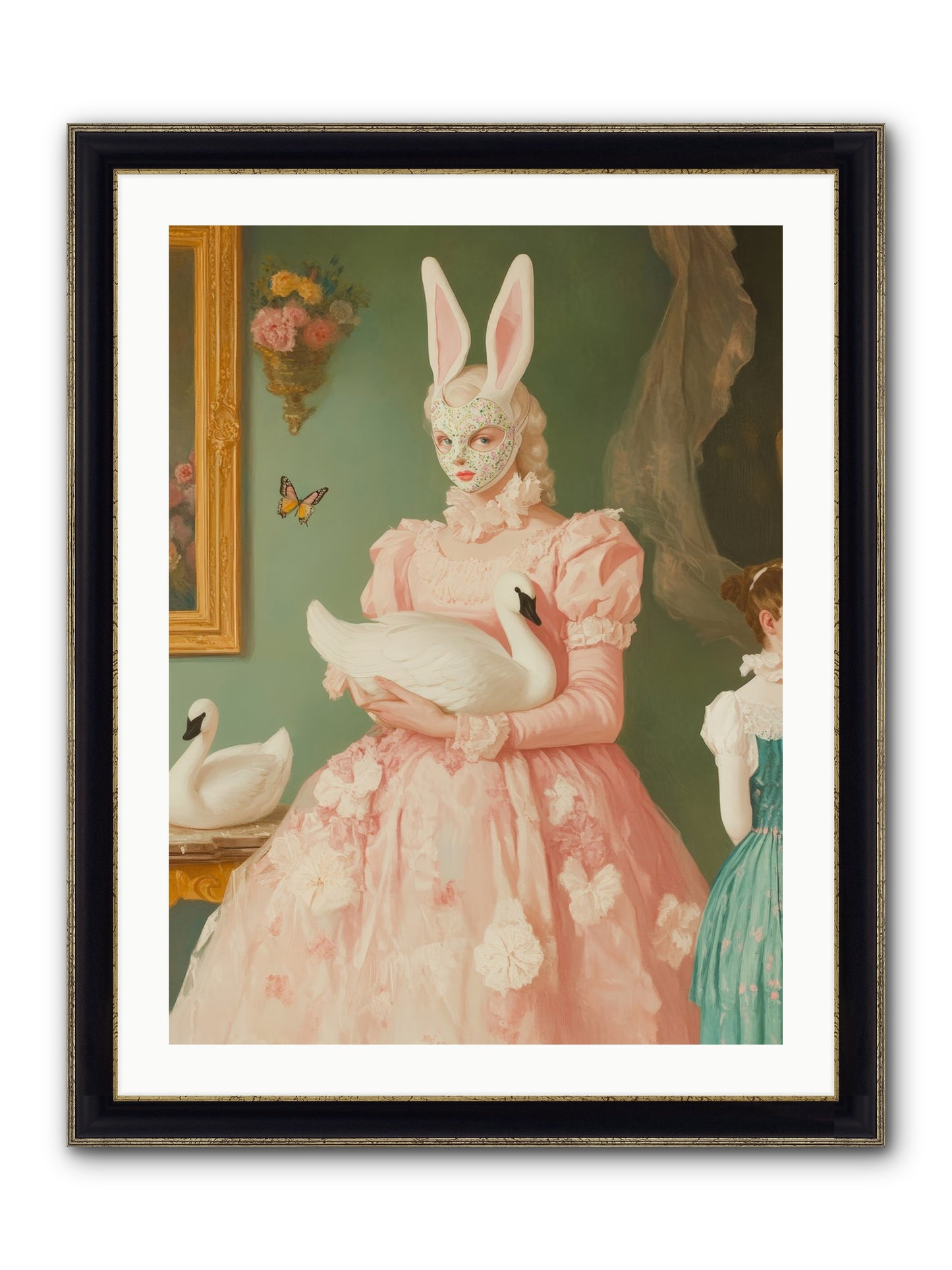Keeper Of Flight Framed Print - Black & Gold 24x32