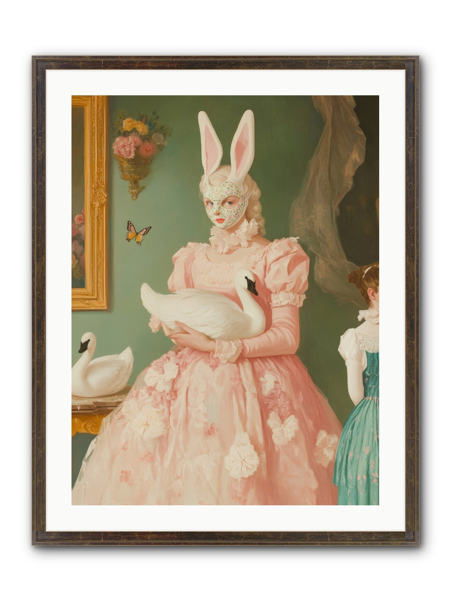 Keeper Of Flight Framed Print - Slimwoods Black/Gold 24x32