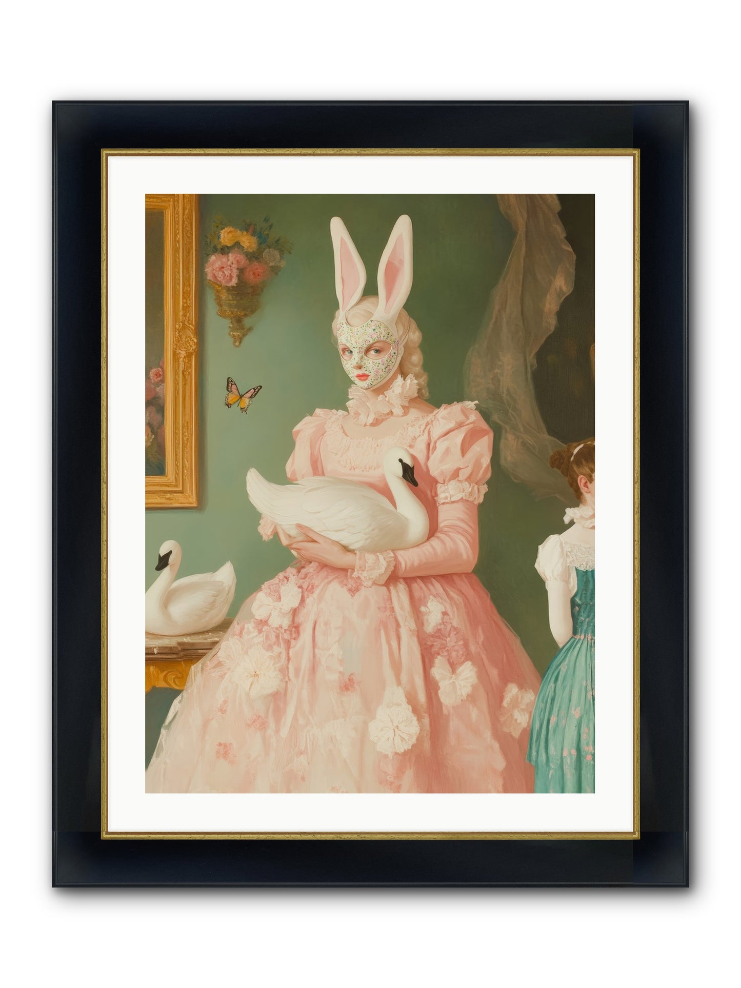 Keeper Of Flight Framed Print - Wide Black w/Gold 24x32